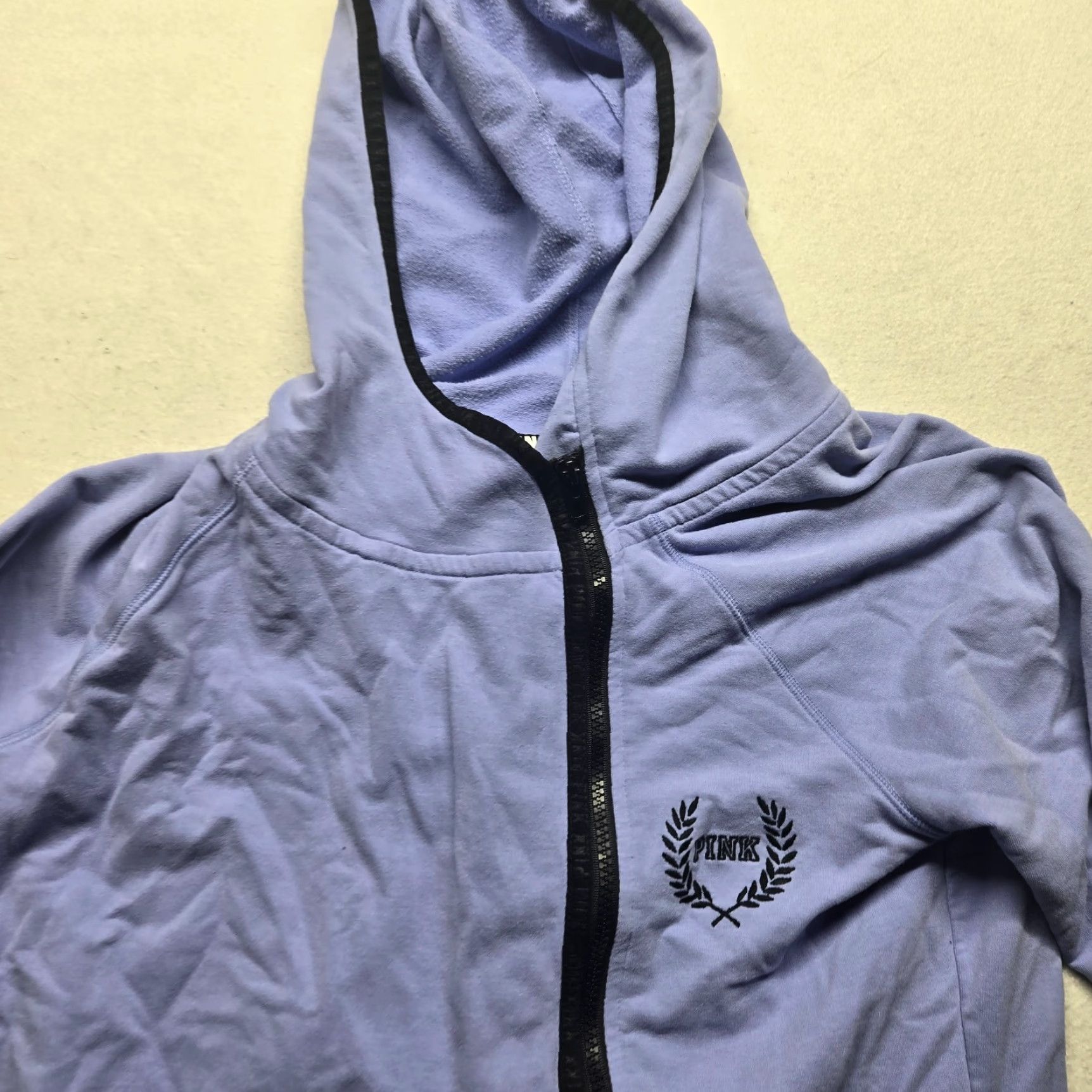 Victoria's Secret Victoria's Secret PINK Hoodie Full Zip Blue Women's S Small Regular Fit Coat Sweater Jacket Activewear Winter Fall Spring Logo Zip Front Crew Neck Size S / US 4 / IT 40 - 2 Thumbnail
