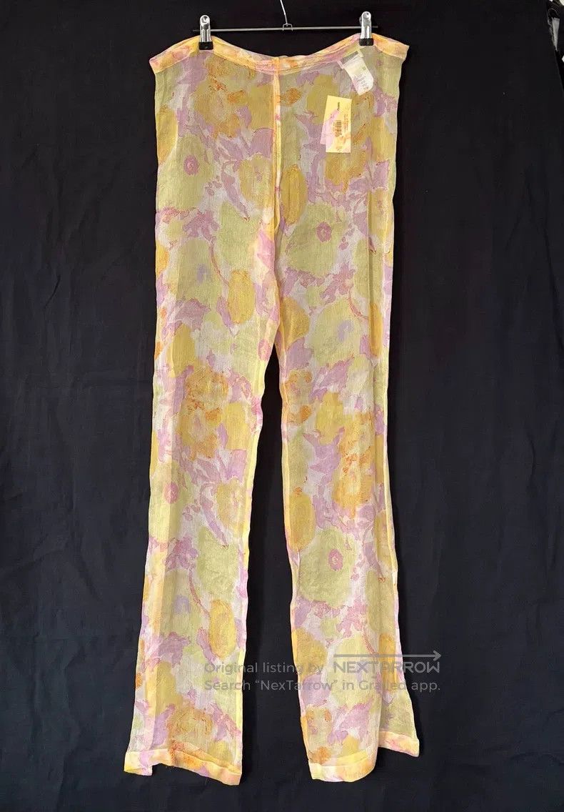 Dries Van Noten Dries Van Noten Silk Printed Trousers Size 37" - 2 Thumbnail