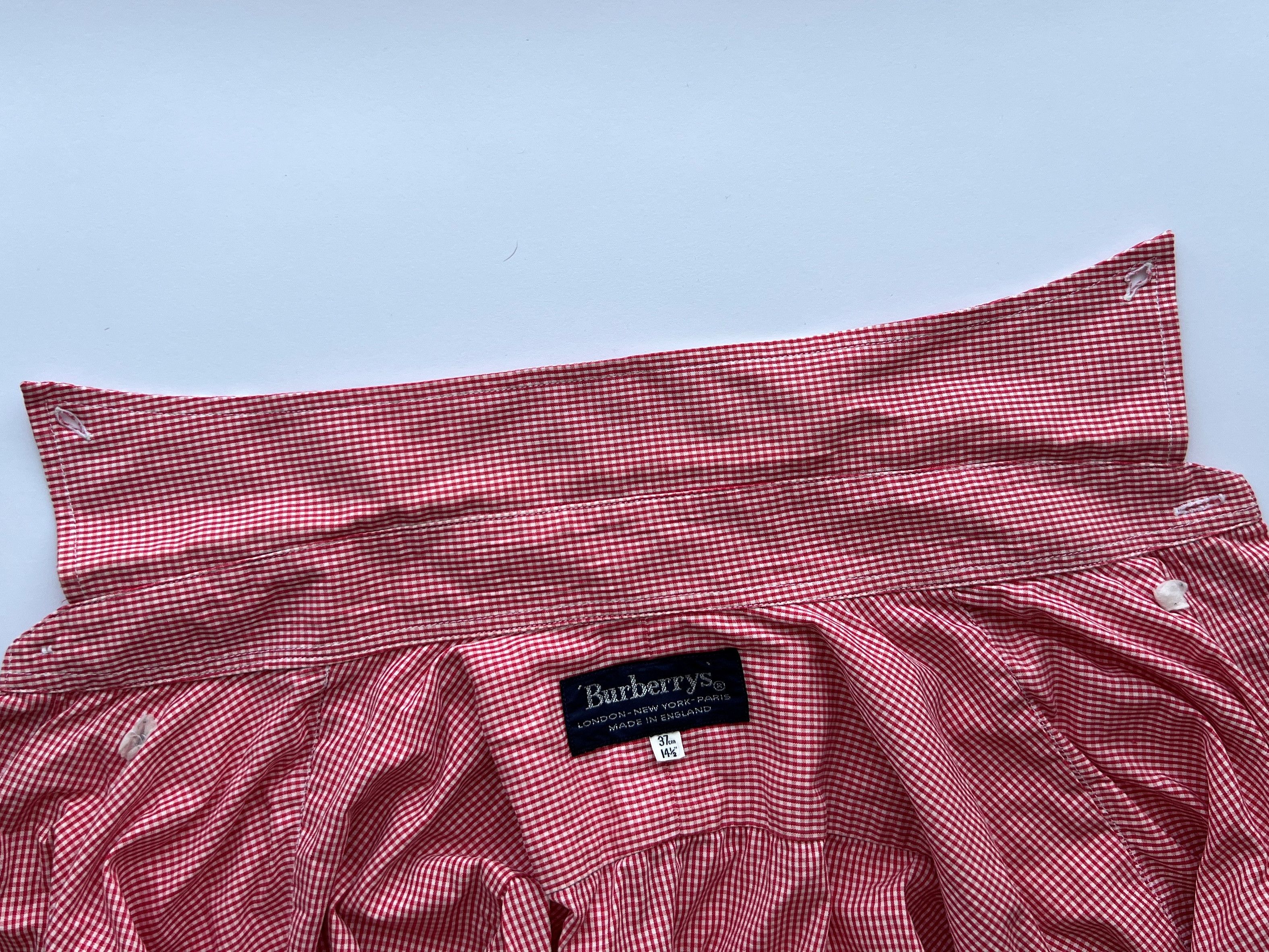 Burberry Vintage 80’s Burberry Check Shirt Size 14.5” / 37 cm Size US S / EU 44-46 / 1 - 4 Thumbnail