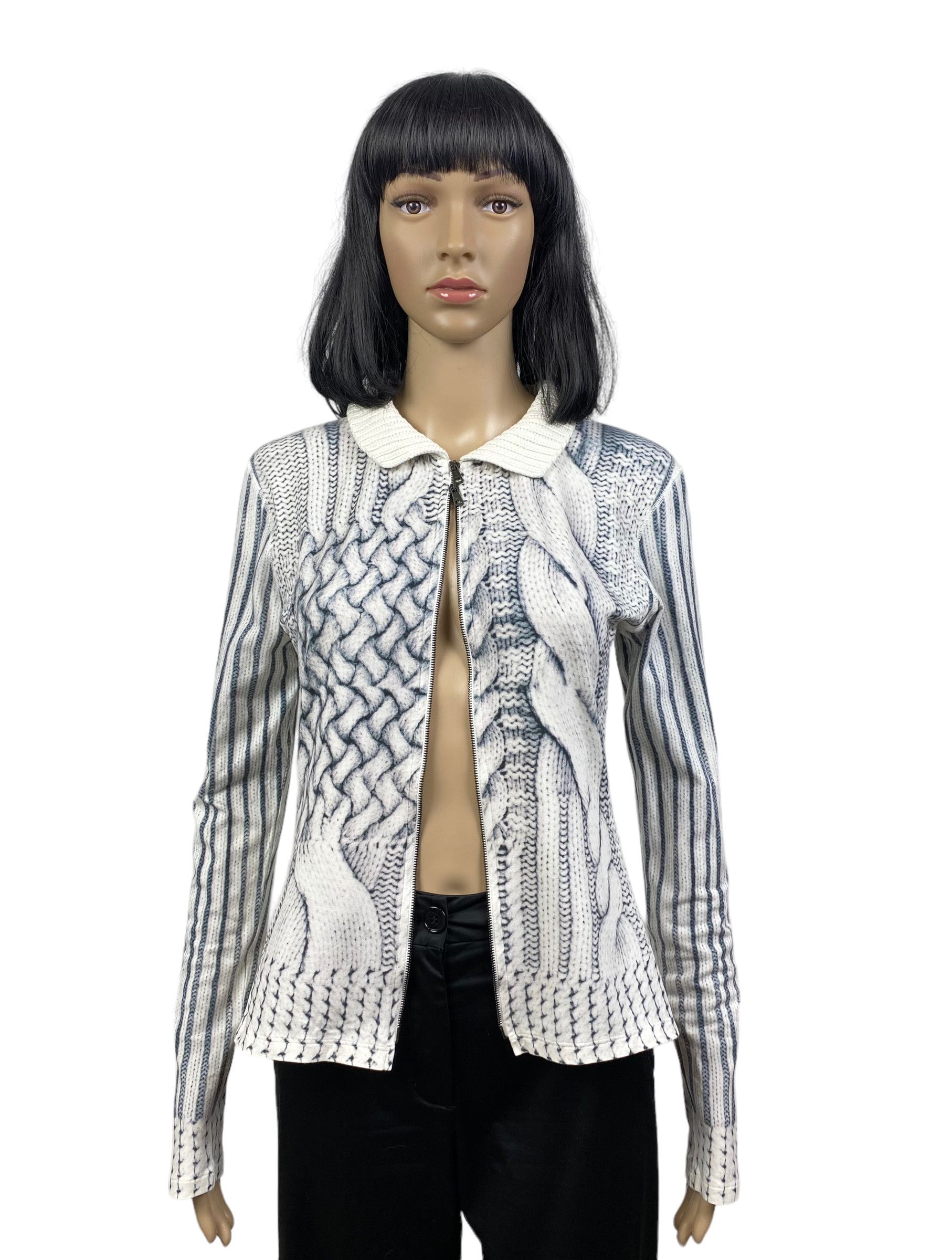 Other marc cain printed collared knit zip sweater size 3 Size L / US 10 / IT 46 - 7 Thumbnail