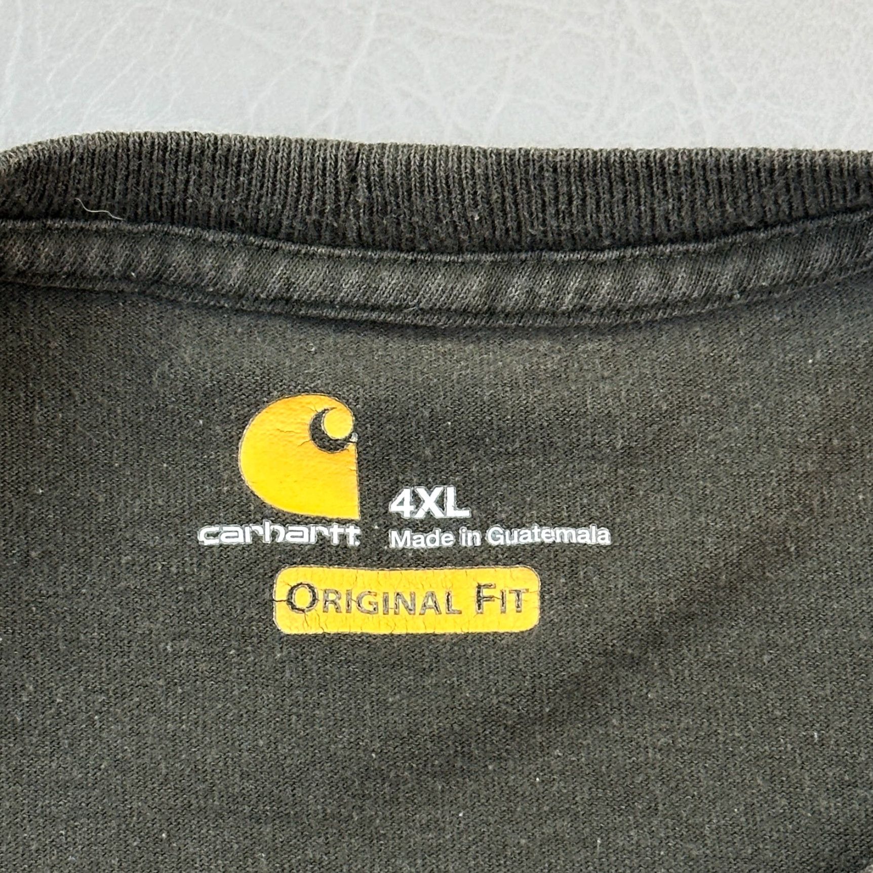 Carhartt Carhartt Mens 4XL Peat Original Fit Long Sleeve Heavyweight Pocket Tee Shirt (Crew Neck) Size US XXL / EU 58 / 5 - 3 Thumbnail
