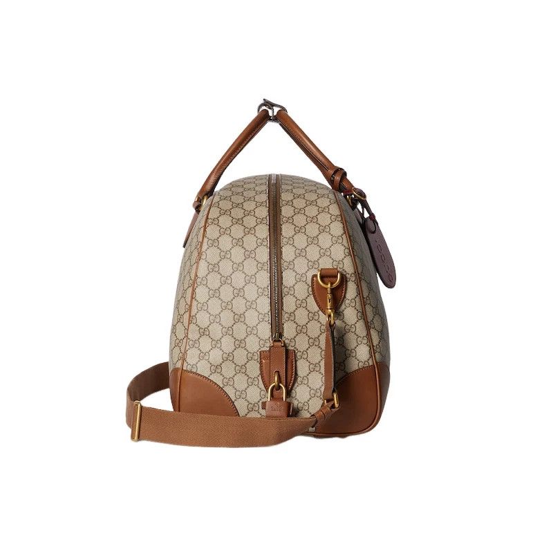Gucci GUCCI GG Medium Beige/Brown Duffle Bag New Authentic Size ONE SIZE - 4 Thumbnail