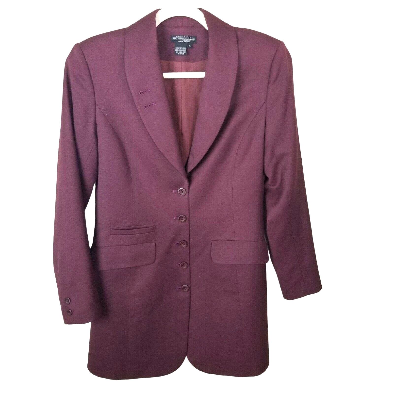 J. Peterman Vintage J. Peterman Womens Wool Blazer Classic Preppy 4 Size S / US 4 / IT 40 - 1 Thumbnail