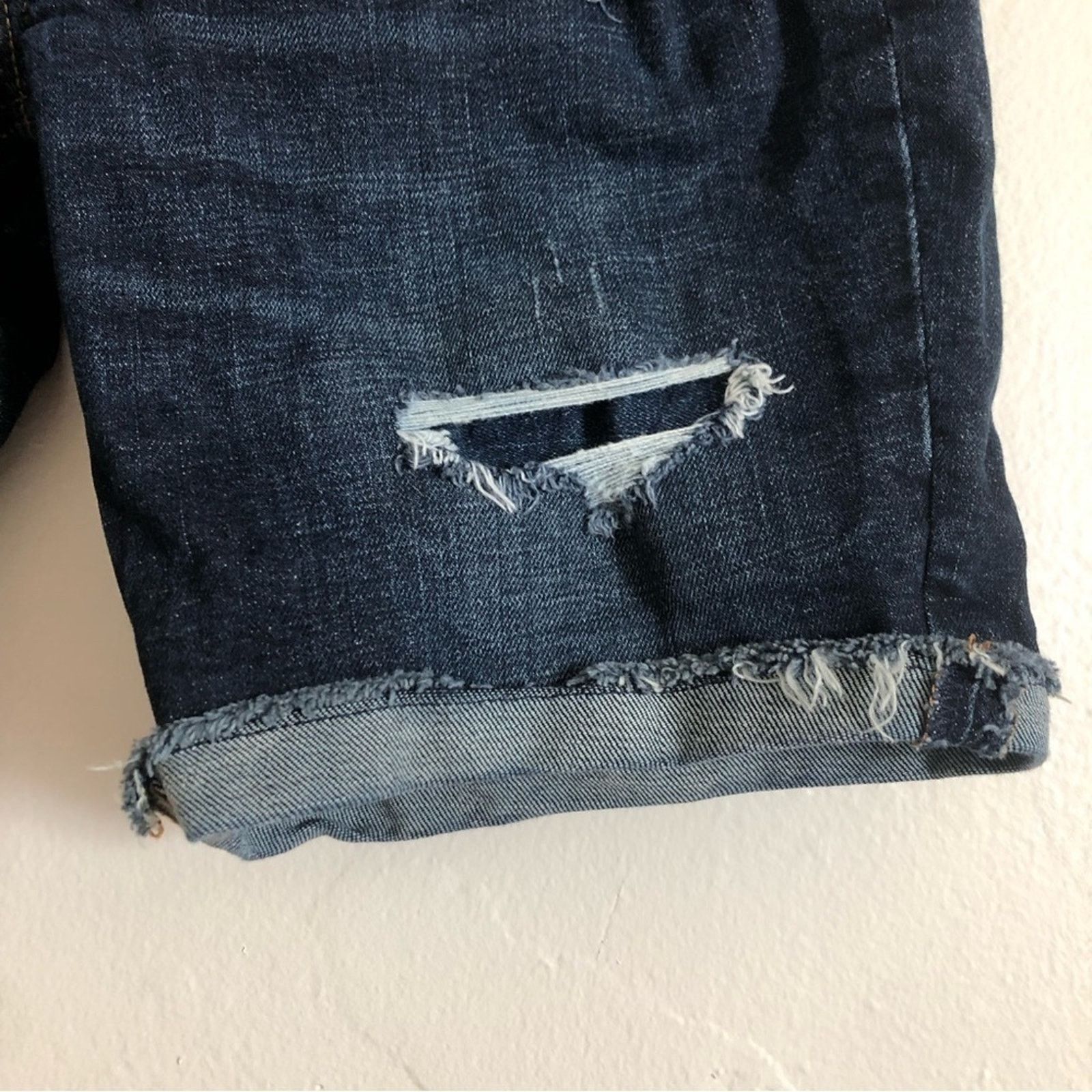 Old Navy Old Navy Slim Flex Dark Blue Denim Bermuda Jean Shorts Size 29" - 4 Thumbnail