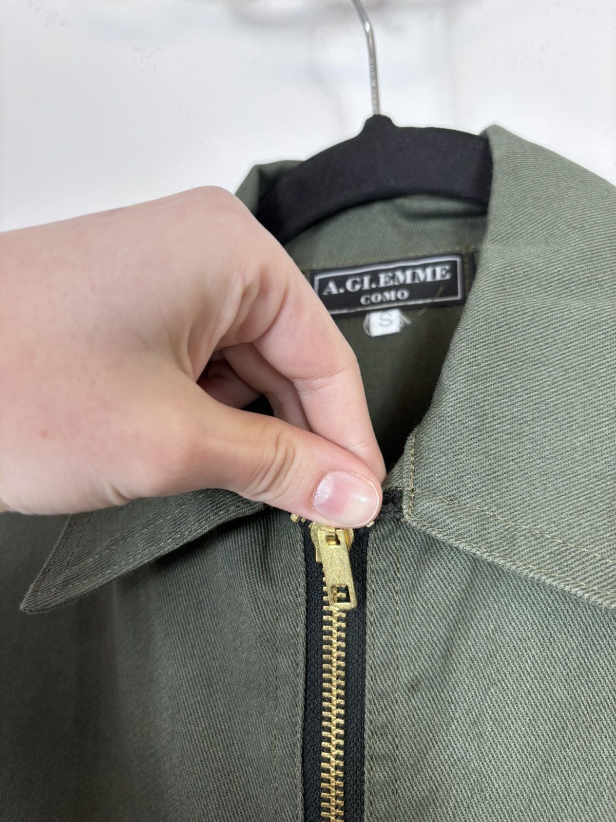 Other Vintage A.GI.EMME Como Men’s Olive Green Zip Up Jacket Size US S / EU 44-46 / 1 - 4 Thumbnail