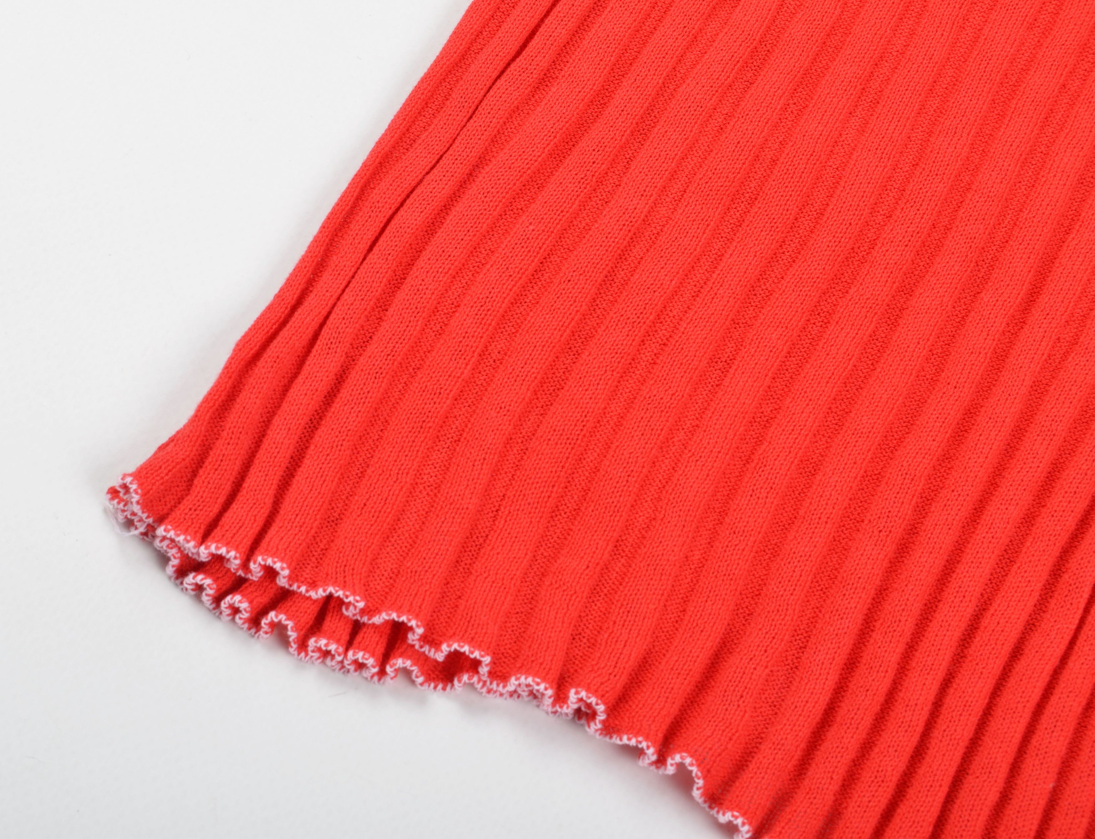 Designer Francois Didie Vintage 90's Italian Red Rib Knit Top Size S / US 4 / IT 40 - 5 Thumbnail