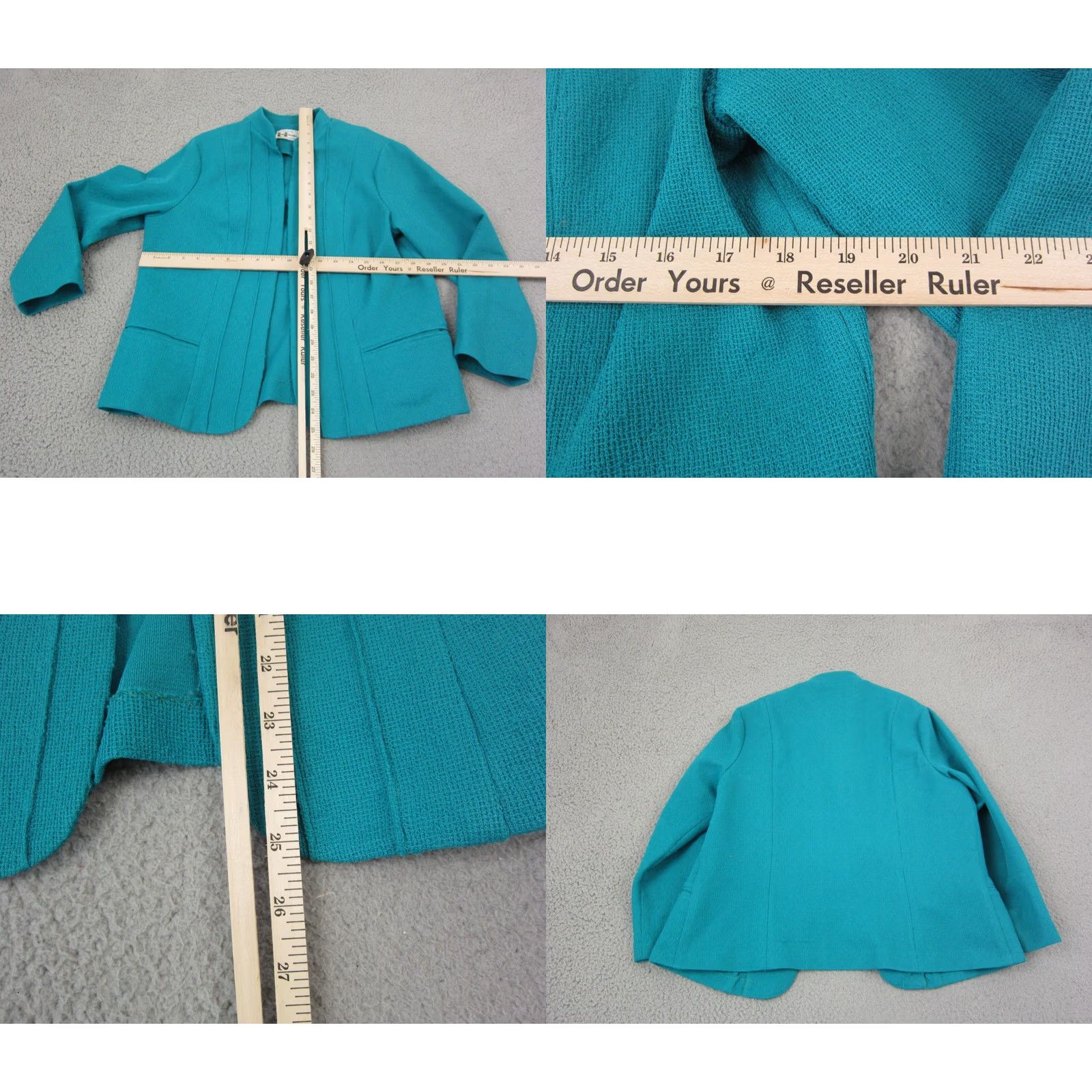 Vintage VINTAGE Marty Gutmacher Blazer Womens Petite Blue Open Cardigan Sweater 36 80s 90s Size XS / US 0-2 / IT 36-38 - 8 Thumbnail