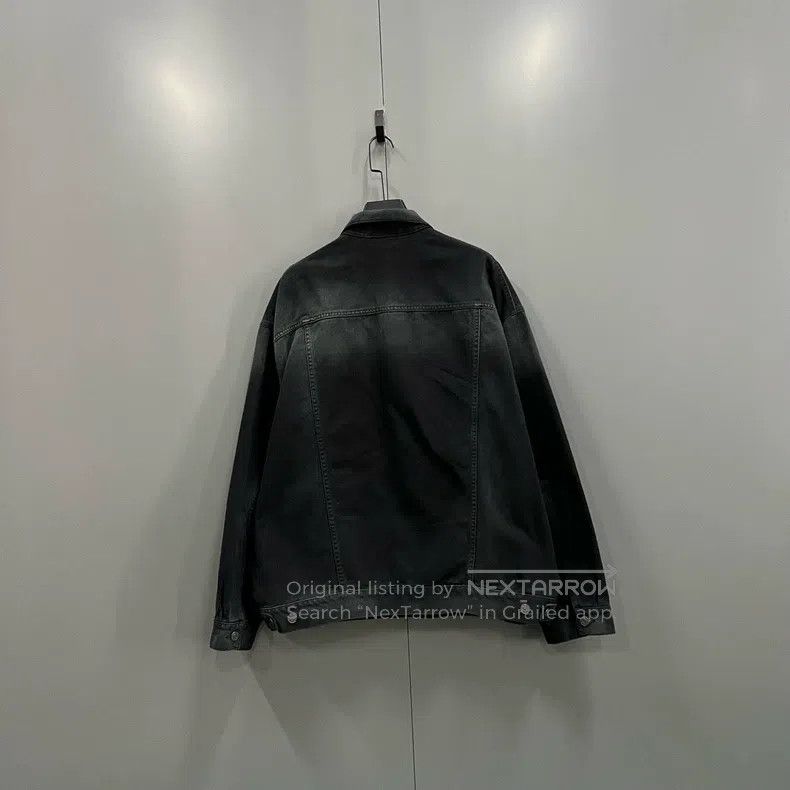 Balenciaga Balenciaga Black washed denim jacket Size US M / EU 48-50 / 2 - 2 Thumbnail