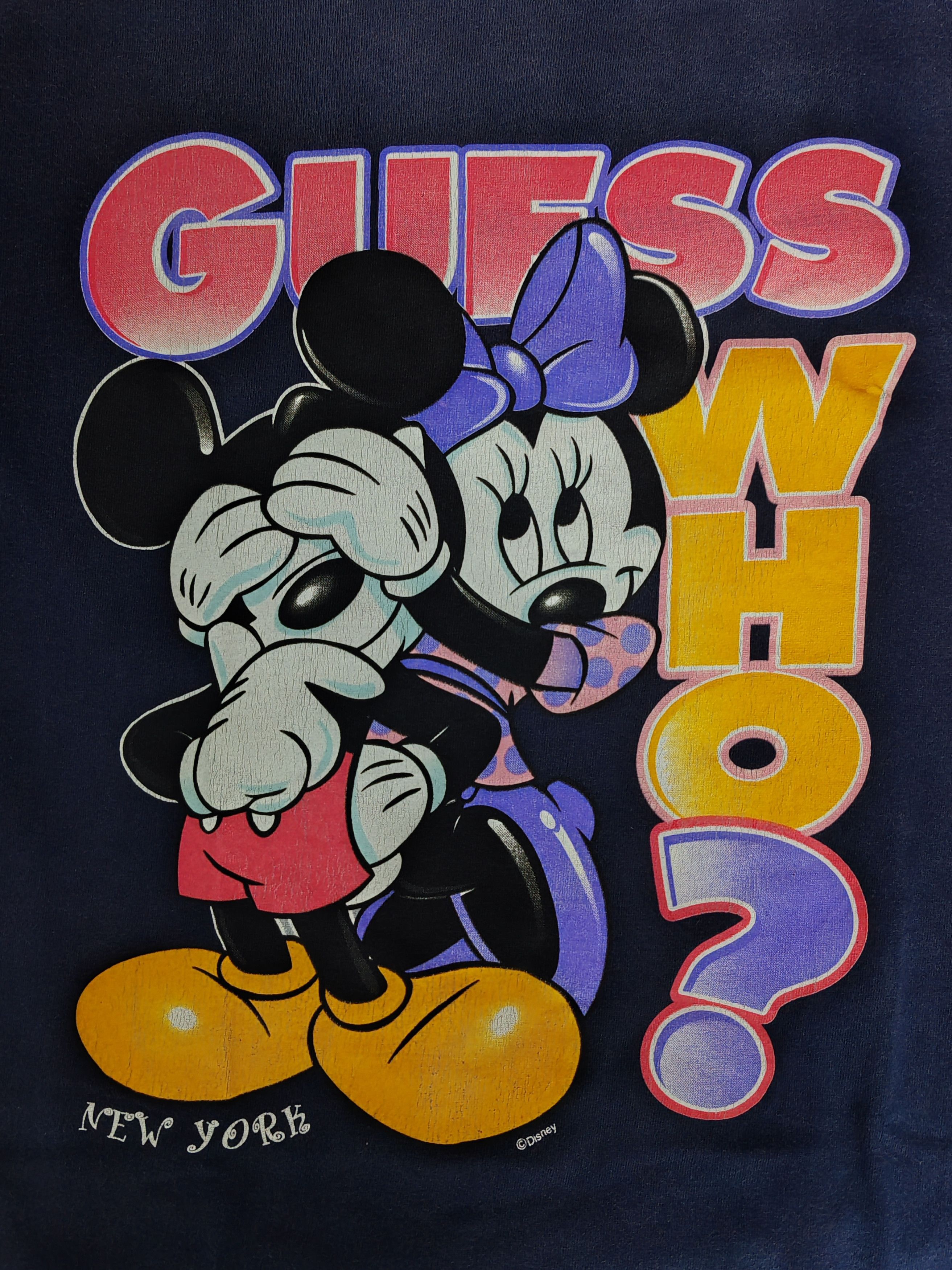 Disney Vintage Mickey Minnie Guess Who? Disney Tee Cartoons Size US L / EU 52-54 / 3 - 3 Thumbnail