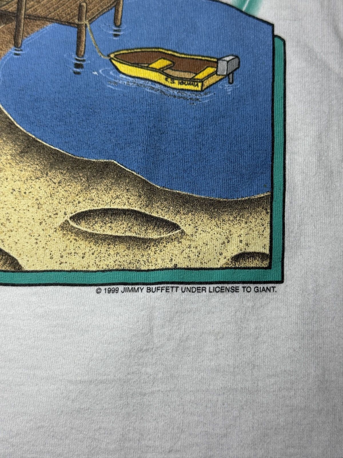 Giant Jimmy Buffet Beach House On The Moon L/XL 22x30 T Shirt Size US XL / EU 56 / 4 - 3 Thumbnail