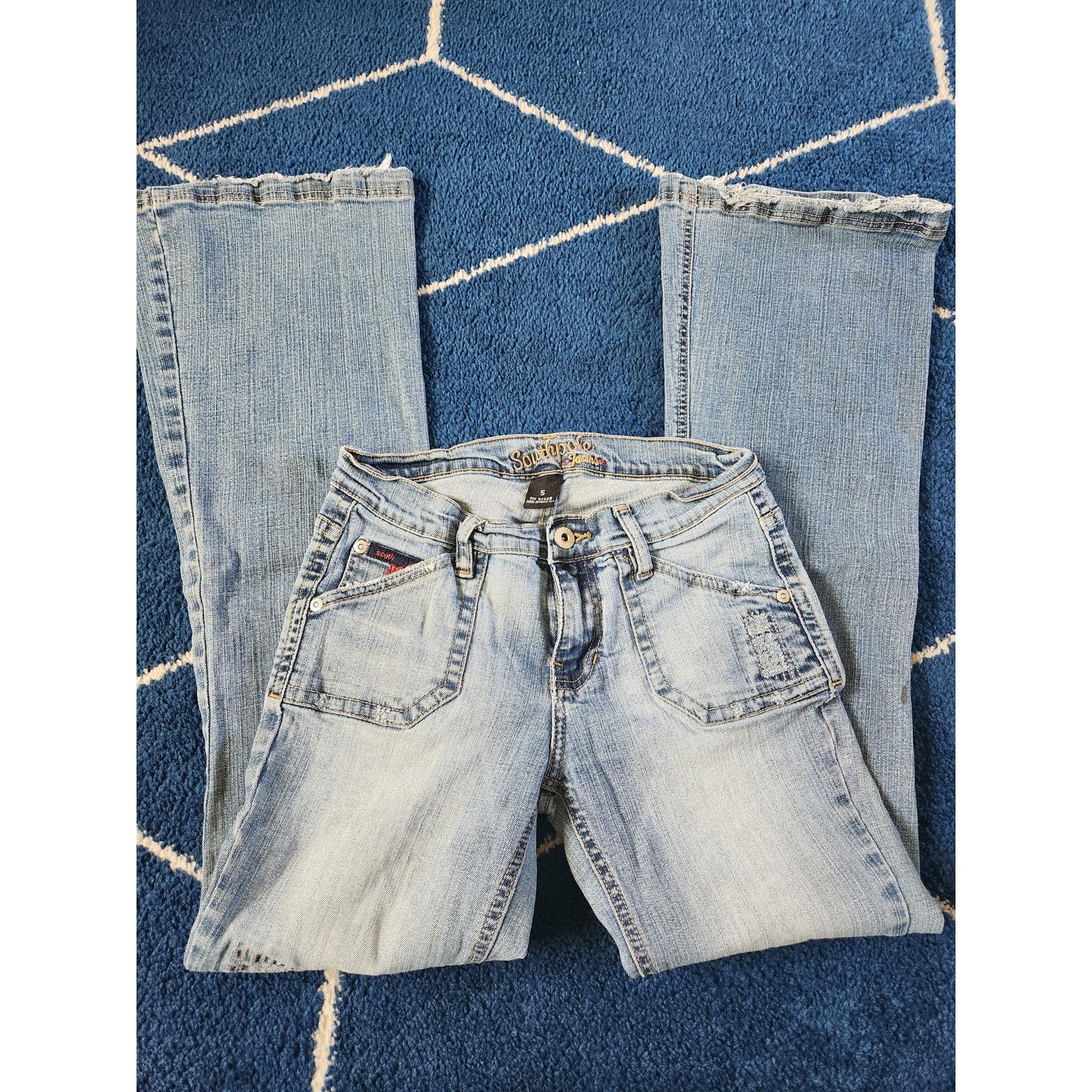 Southpole Y2k SouthPole Women's Flare Out Light Wash Denim Jeans-5 Size 24" / US 00 / IT 34 - 3 Thumbnail
