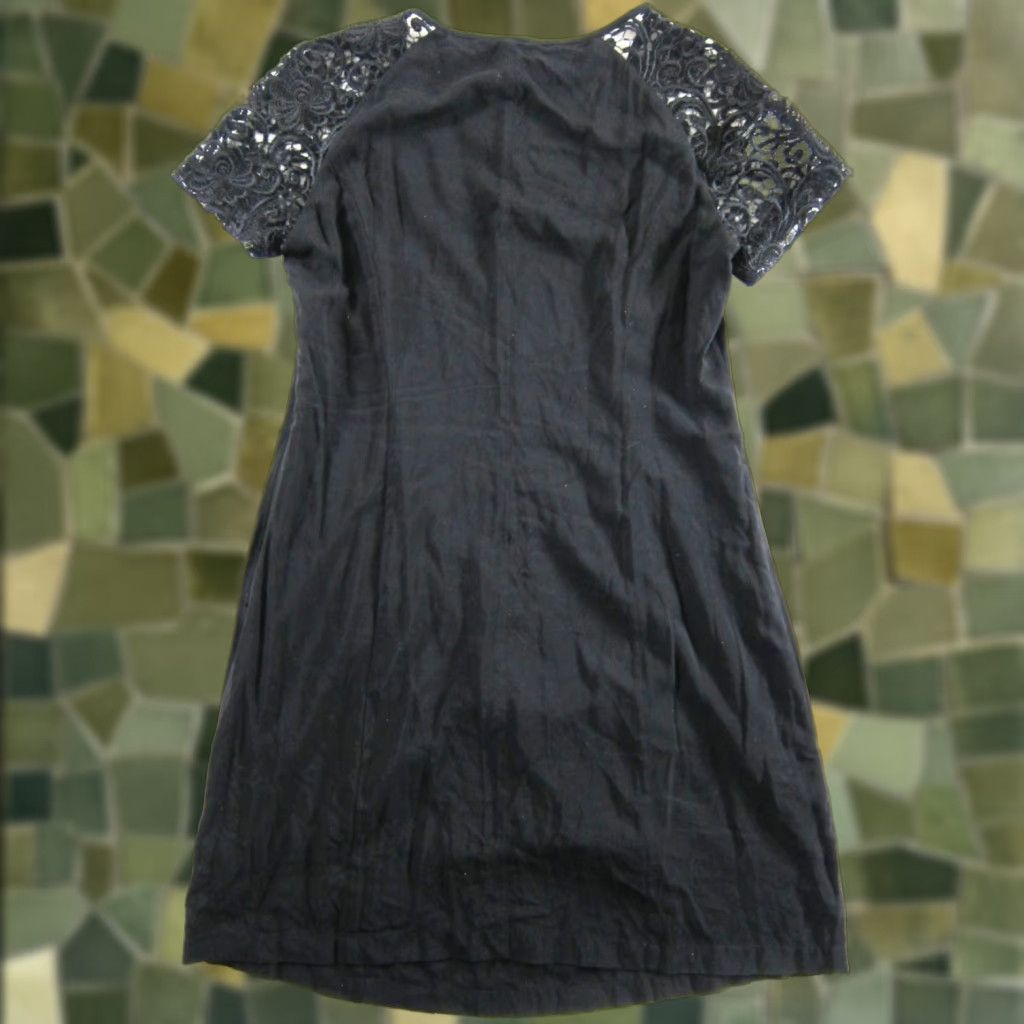 Esprit ESPRIT Black Rayon Floral Lace Short Sleeve Tunic Shift Dress Women 12 Size 34" / US 12 / IT 48 - 1 Thumbnail