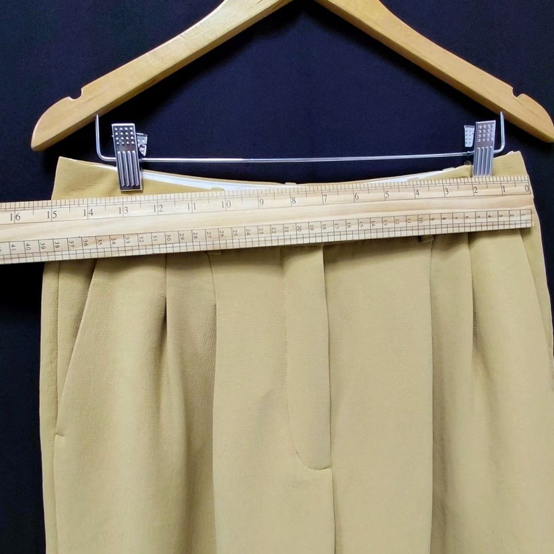 Vintage Wilfred Polyester Pants Beige Solid Regular Women Size 10 Size 32" / US 10 / IT 46 - 6 Thumbnail
