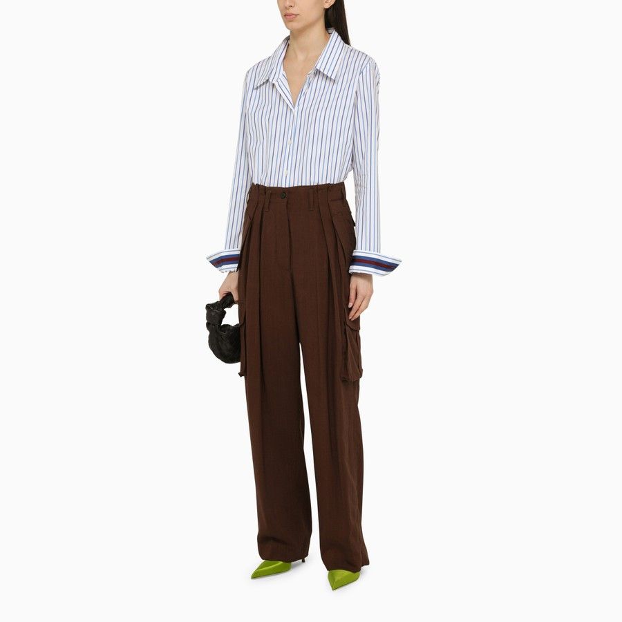 Dries Van Noten o1d2blof0824 Cargo Trousers in Brown Size 26" / US 2 / IT 38 - 2 Thumbnail