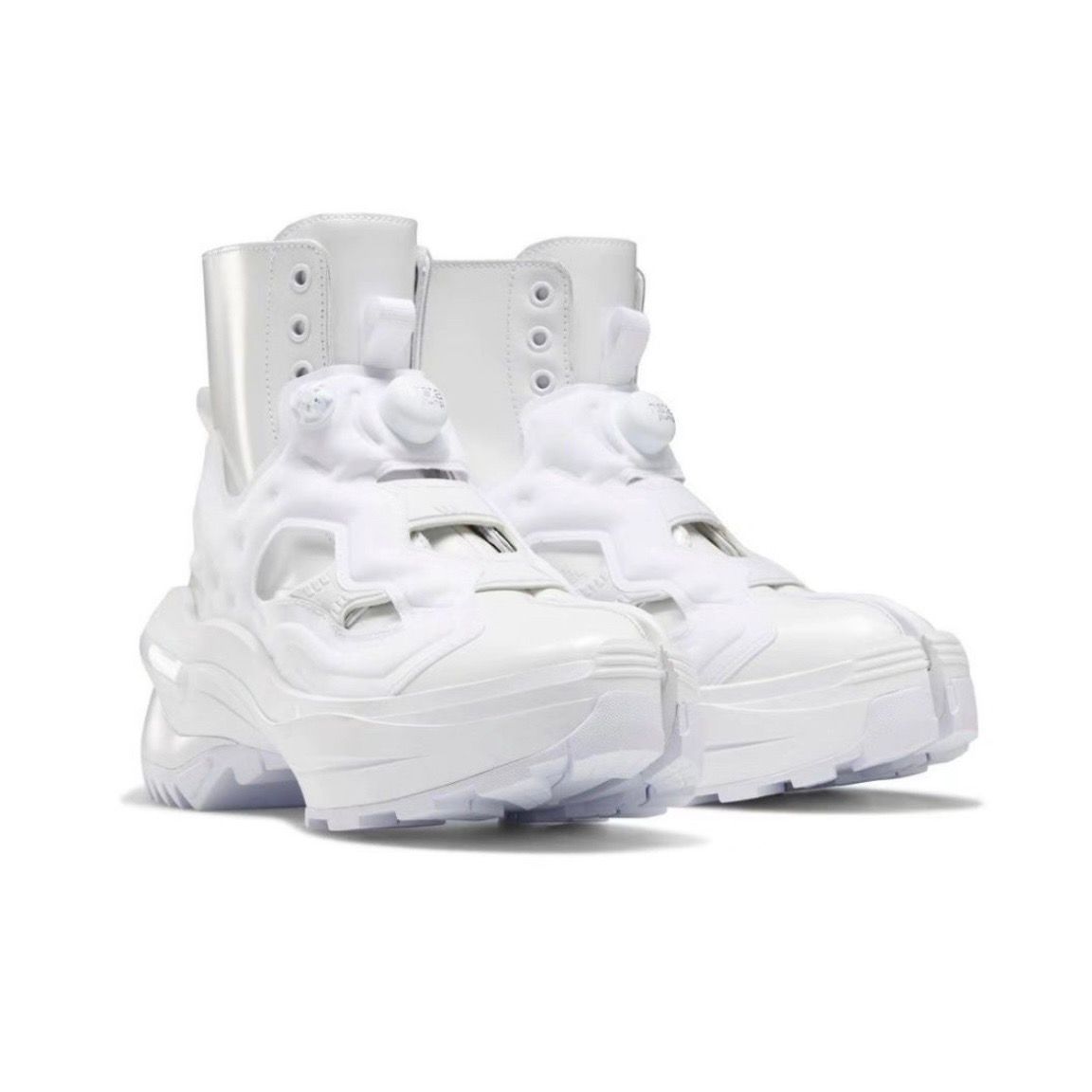 Pre-owned Maison Margiela X Reebok Tabi Instapump Fury High Sneakers In White
