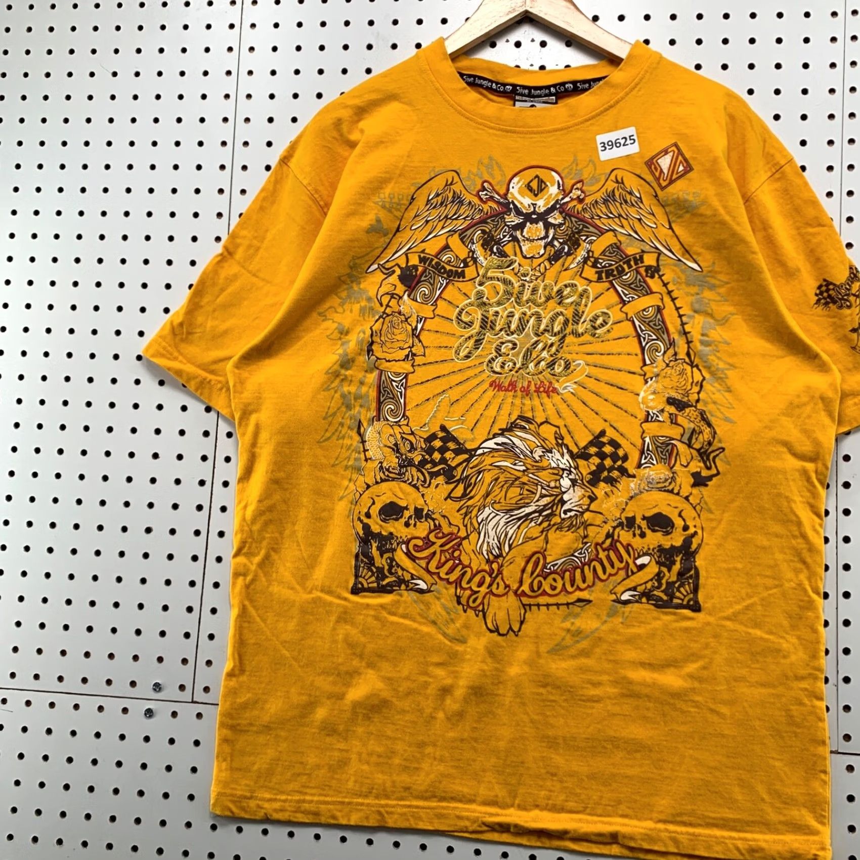 Affliction VINTAGE Y2K Affliction 5ive Jungle Shirt Mens XL Yellow Skill Gothic Size US XL / EU 56 / 4 - 4 Thumbnail
