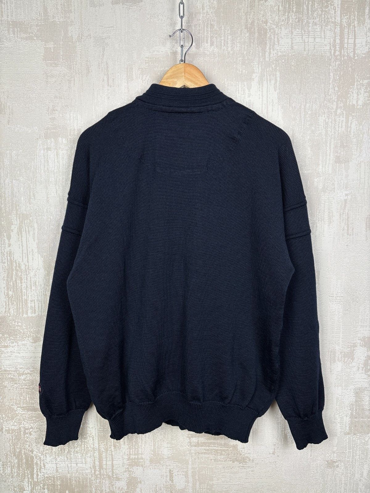 Other Vintage Yachting Clipper Wool Cardigan Sweater Navy Blue Size US L / EU 52-54 / 3 - 15 Thumbnail