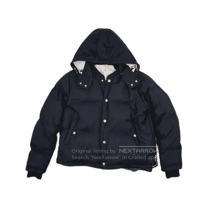 Thom Browne Thom Browne Navy Hooded Down Jacket. Size US XXL / EU 58 / 5 - 2 Thumbnail