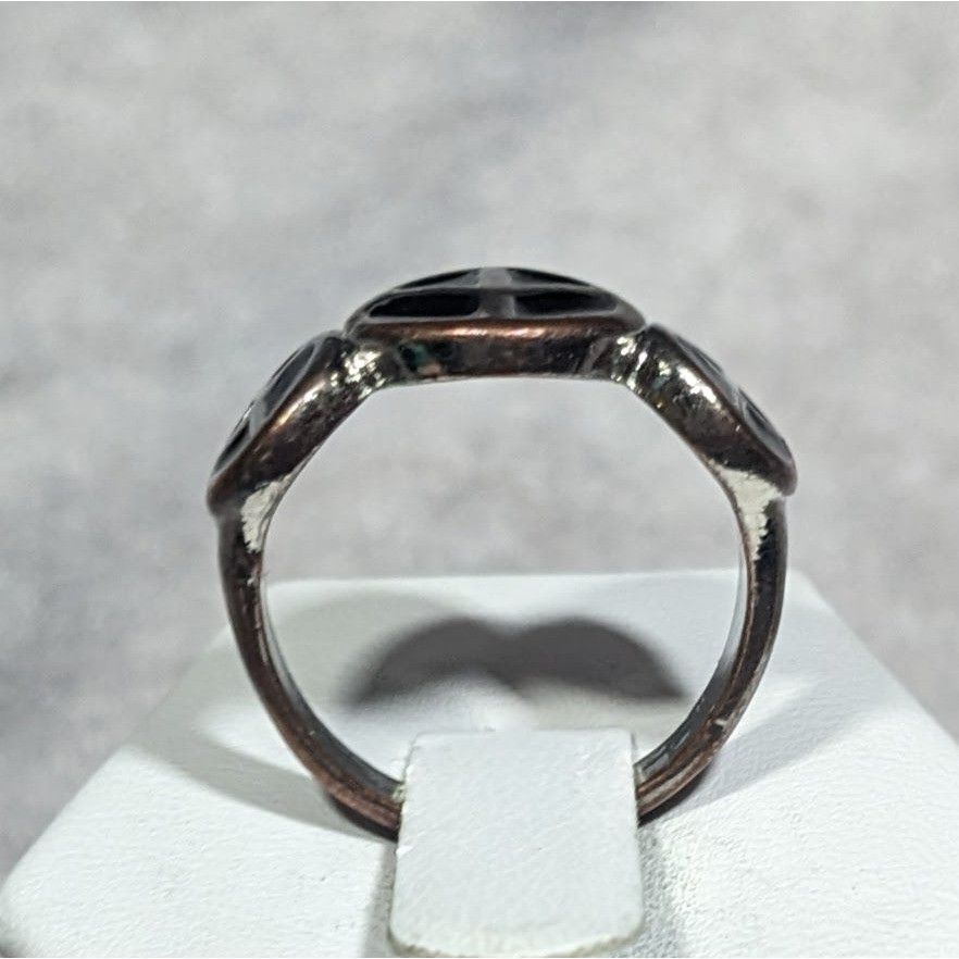 Other 90s Style Triple Peace Sign Black And Silver Tone Enamel Fil Size ONE SIZE - 6 Thumbnail