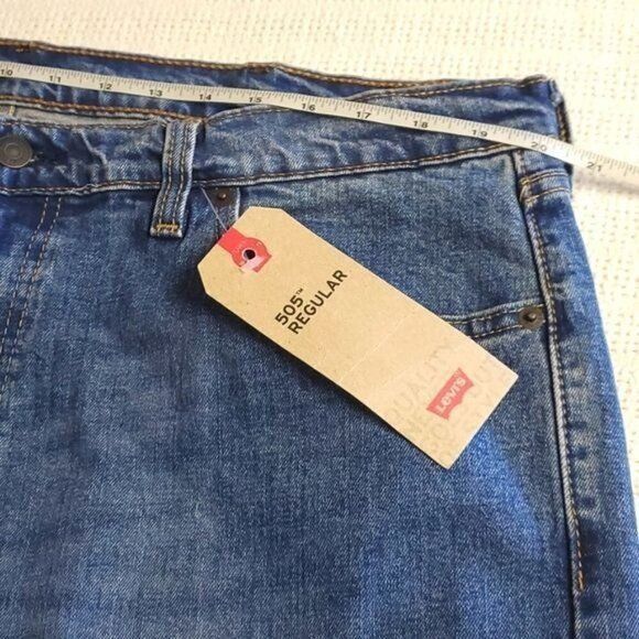 Levi's Levi's 505 Regular Stretch Straight Sz. 40x30 Blue Jeans wit Size US 40 / EU 56 - 5 Thumbnail