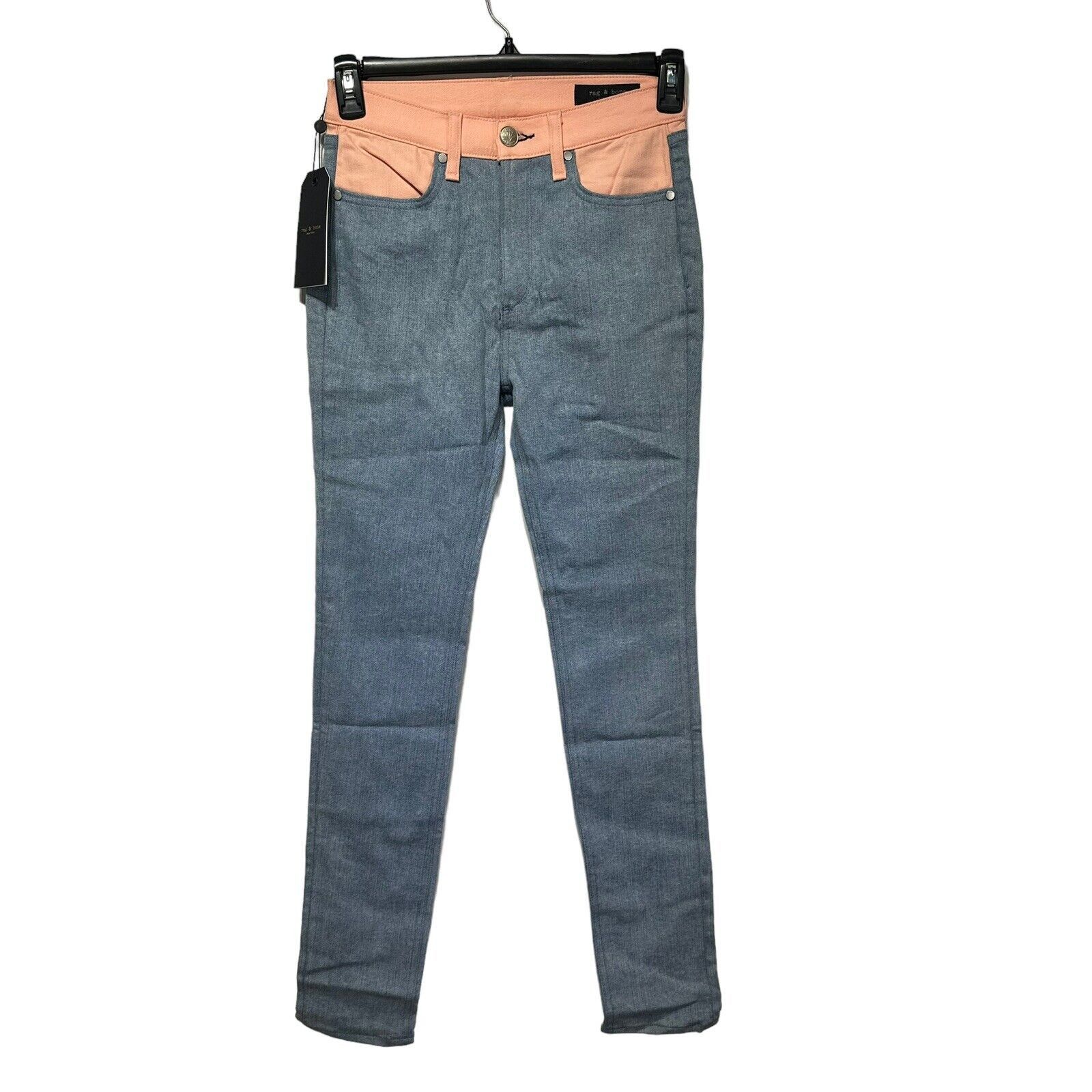 Rag & Bone Rag & Bone Nelly Prairi 18155 Pink Blue Cotton Jeans Size 27 Size 27" / US 4 / IT 40 - 2 Thumbnail