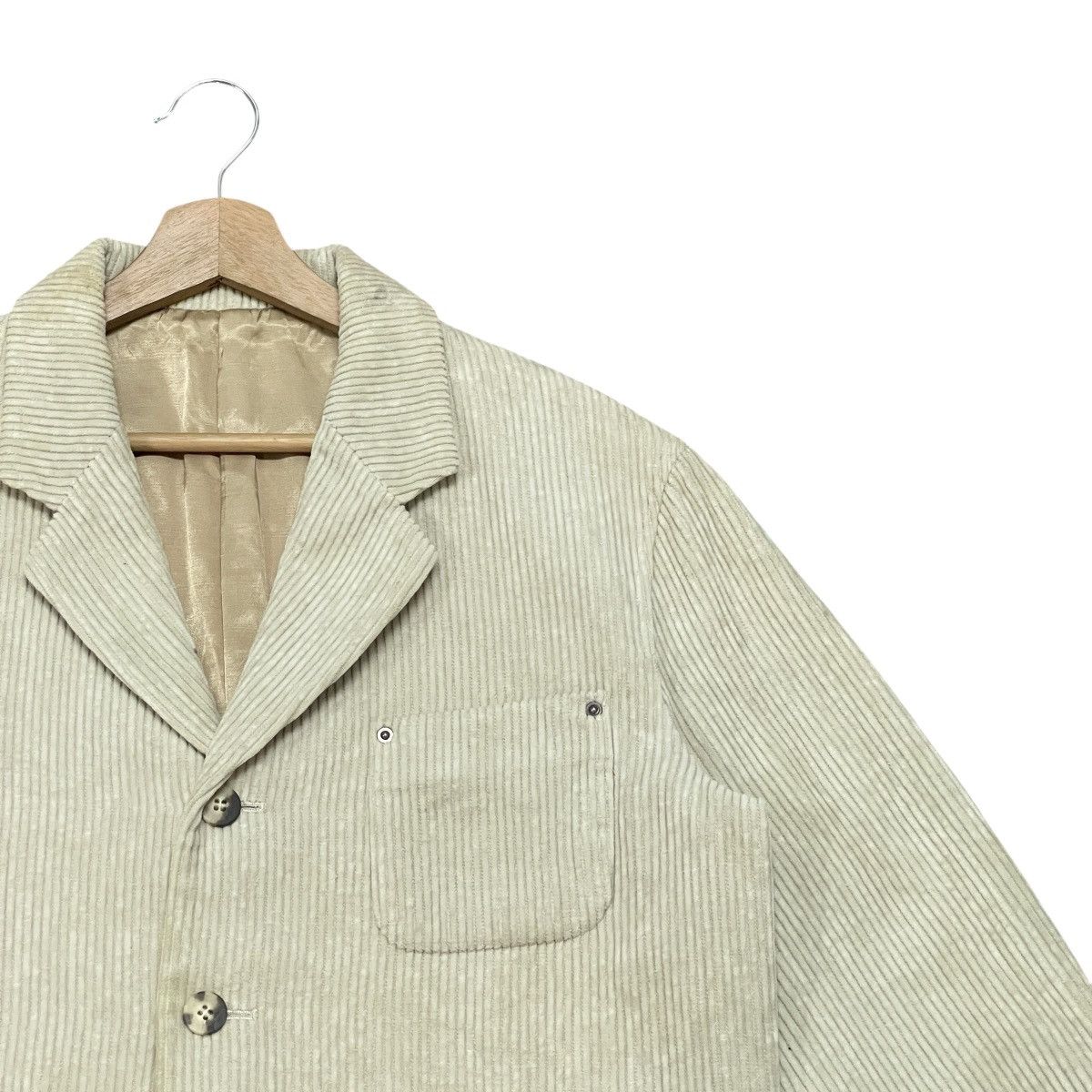 Issey Miyake Hai Sporting Gear Issey Miyake Corduroy Plaid Panel Jacket Size US M / EU 48-50 / 2 - 2 Thumbnail