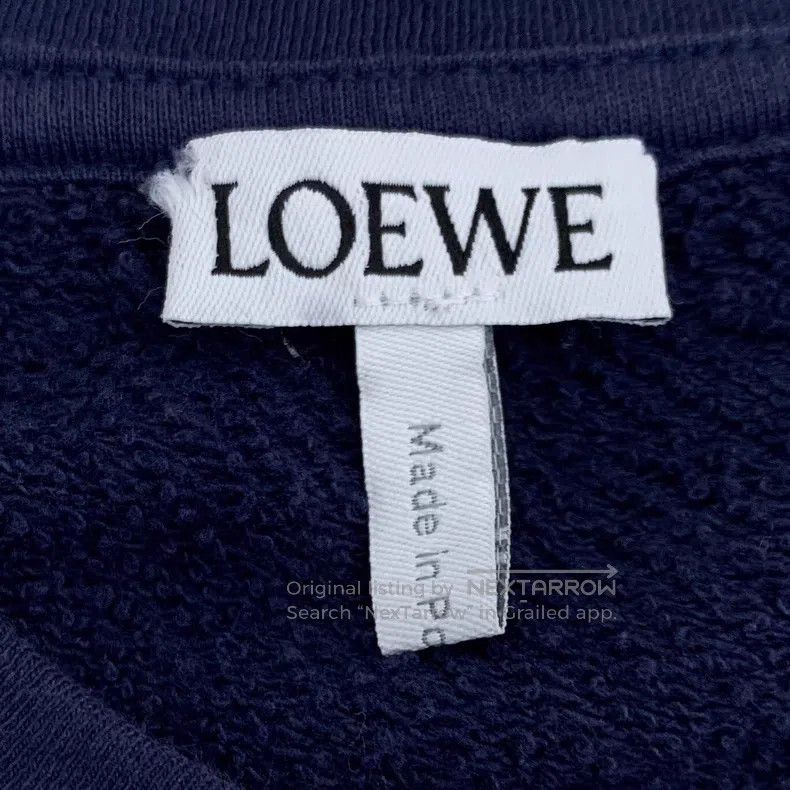 Loewe Loewe Dark Blue Logo Colorblock Cotton Crewneck Long Sleev Size S / US 4 / IT 40 - 6 Thumbnail