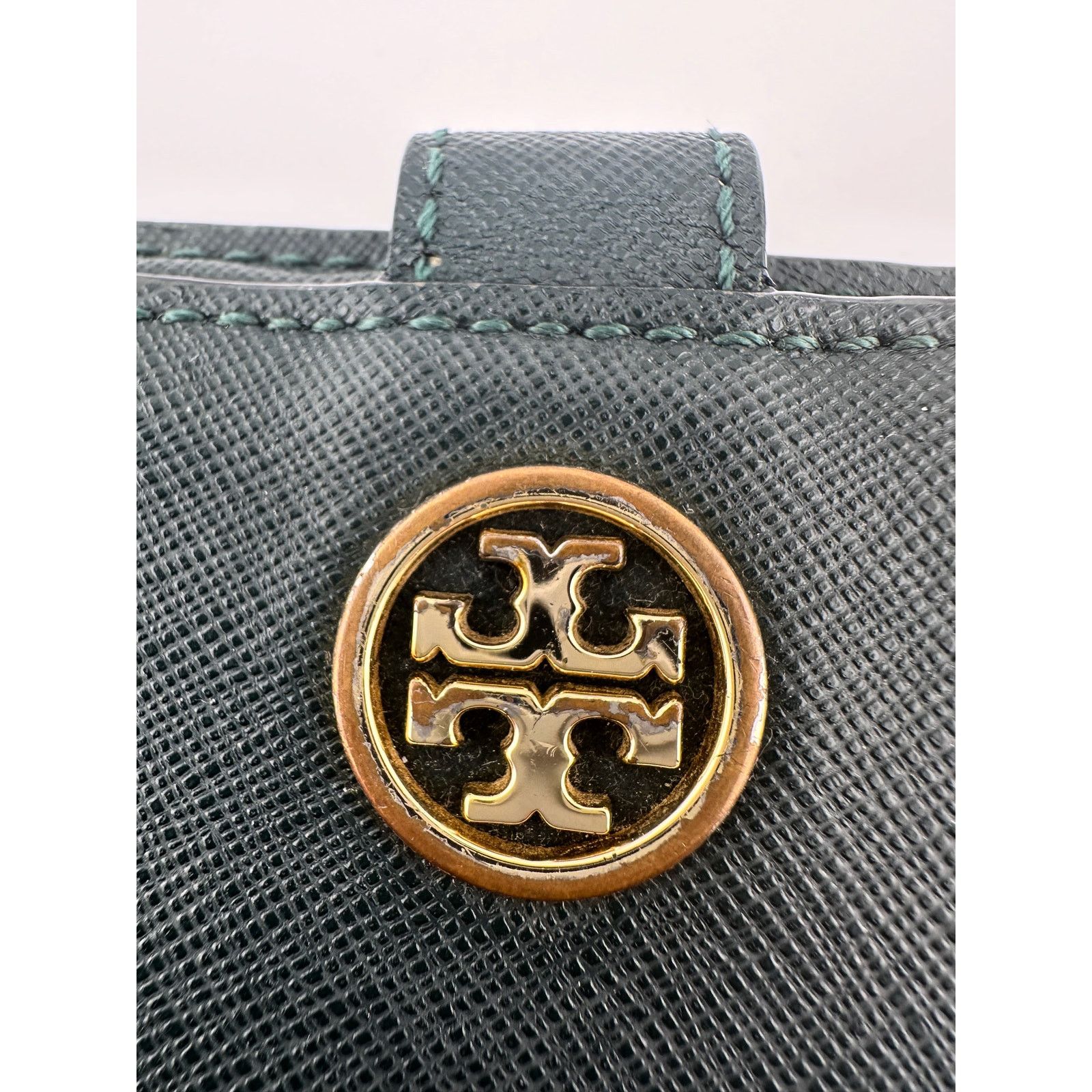 Tory Burch Tory Burch Deep Green Leather Bi-Fold Wallet Wristlet Size ONE SIZE - 4 Thumbnail