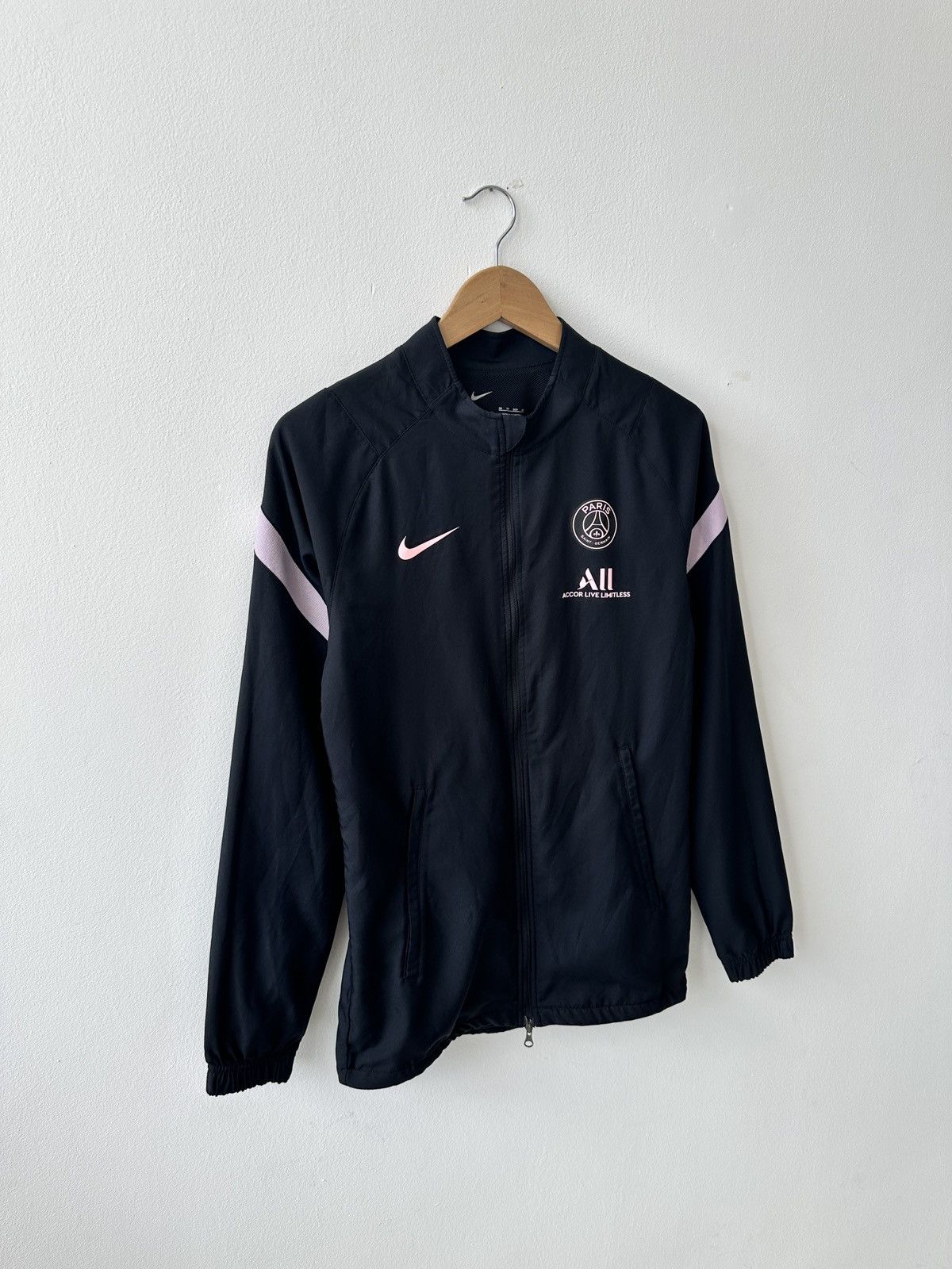 Nike Nike PSG Full Zip Windbreaker Track Top Black Pink Size XS Size US XS / EU 42 / 0 - 2 Thumbnail