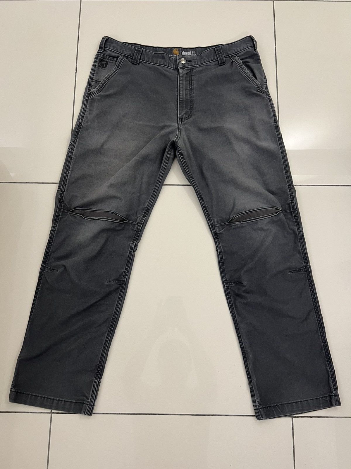 Carhartt Carhartt Relaxed Fit Staight Cargo Black (W38XL32) Size US 38 / EU 54 - 2 Thumbnail
