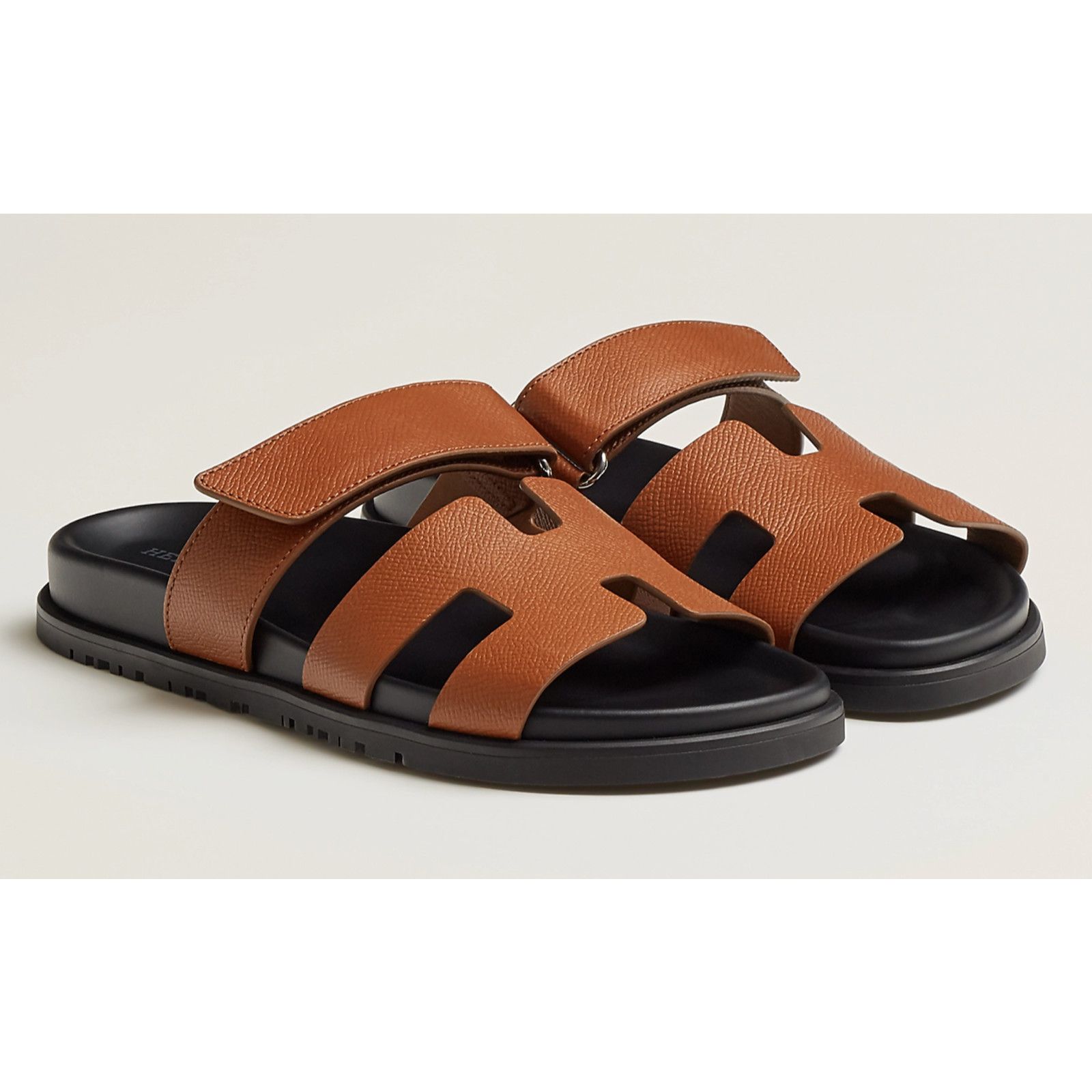 Hermes Hermes Chypre Sandal Natural Brown Gold Black H Logo Size US 7.5 / IT 37.5 - 2 Thumbnail