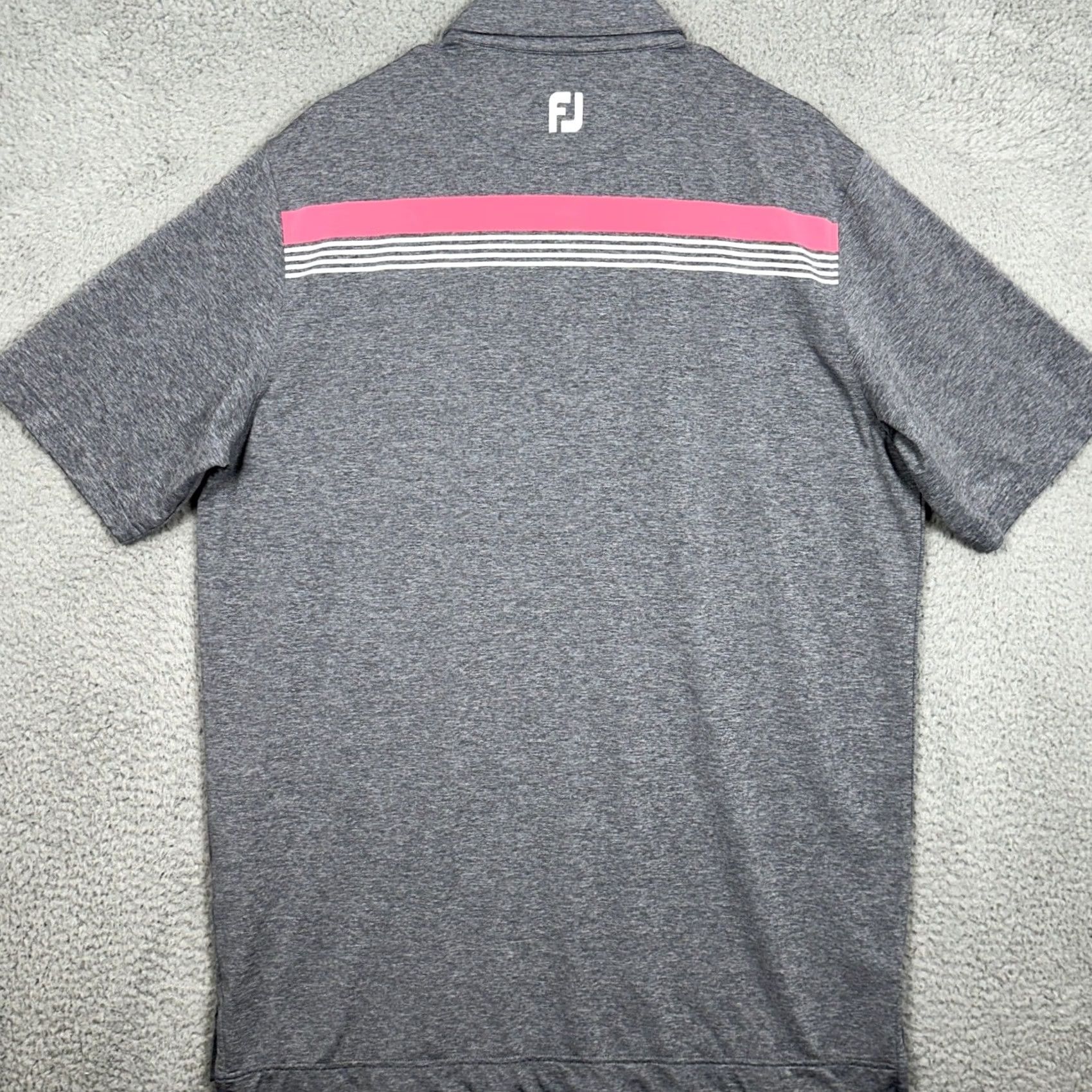 Footjoy FootJoy Polo Shirt XL Gray Heather Athletic Fit Golf Short Sleeve Collared Logo 1928 Mens Size US XL / EU 56 / 4 - 3 Thumbnail