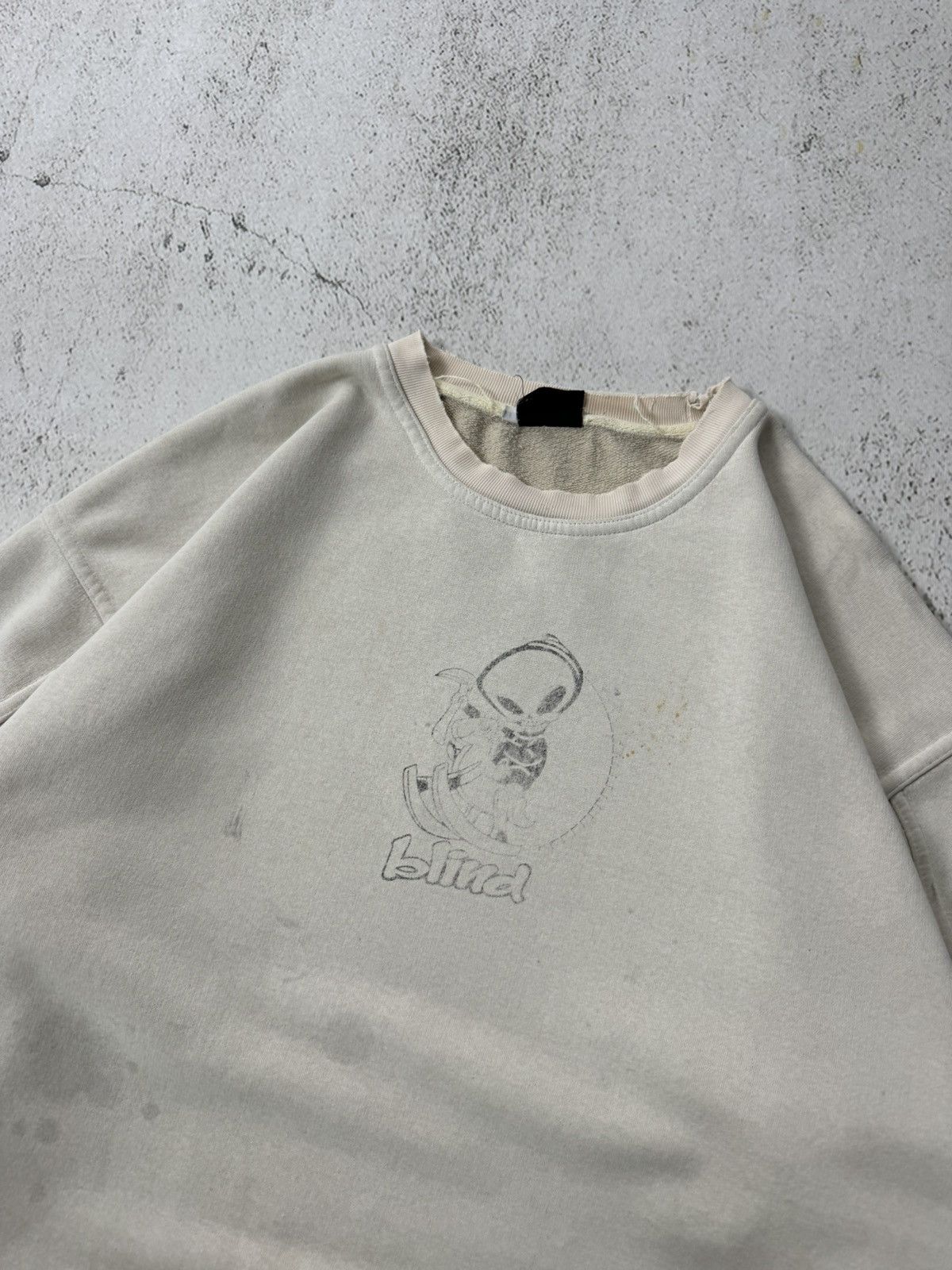 Stussy × Vintage Blind Vintage True Faded Trashed Sweatshirt Size US XL / EU 56 / 4 - 7 Thumbnail