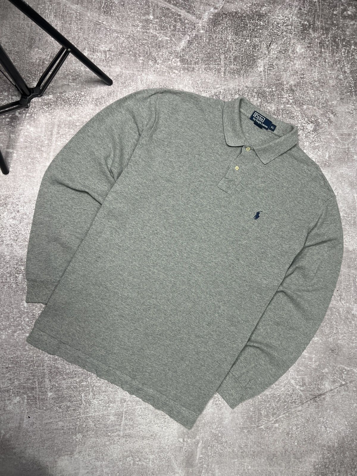 Polo Ralph Lauren Vintage Polo Ralph Lauren Rugby Shirt Gray Longsleeve Size US XL / EU 56 / 4 - 1 Thumbnail