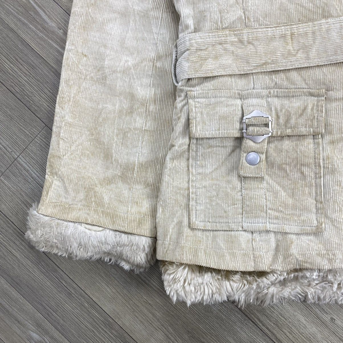 If Six Was Nine 2000s Clear Weather Faux Fur Lgb Goa Corduroy Coat Jacket Size US M / EU 48-50 / 2 - 5 Thumbnail
