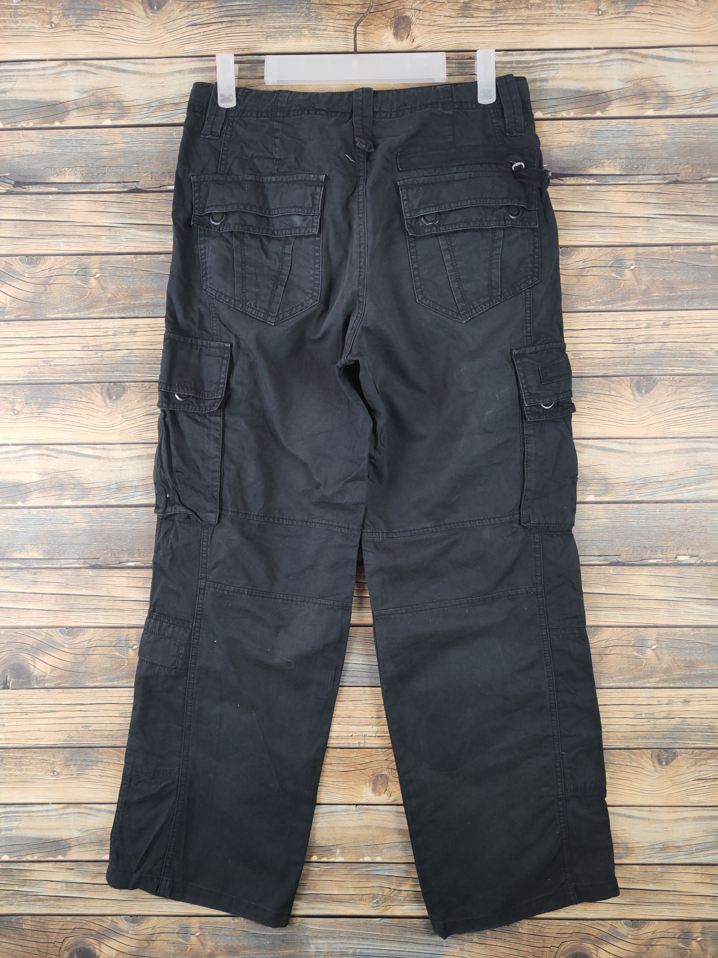 UNIONBAY DLL Unionbay Black Multipocket Tactical Cargo Pants #217 Size US 29 - 7 Thumbnail