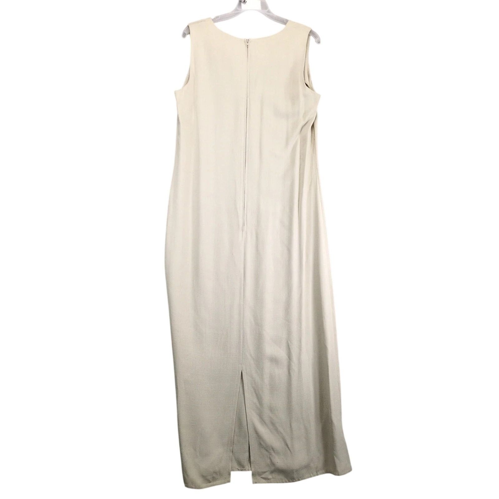 Vintage JBS Ltd Beige Sleeveless A-Line Maxi Dress Sz 14 Made USA Size XL / US 12-14 / IT 48-50 - 2 Thumbnail