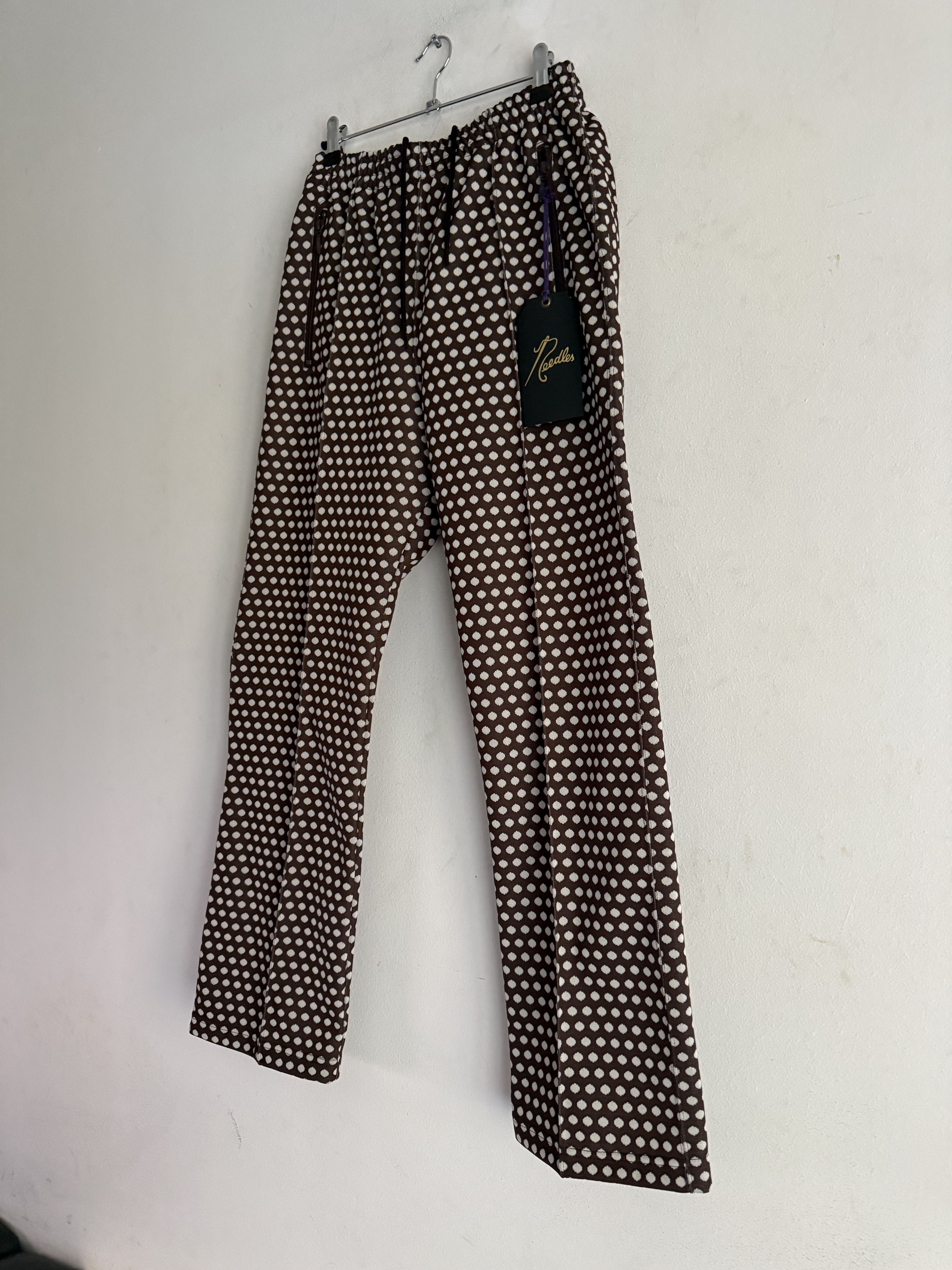 Needles Brown Jacquard Polka Dot Track Pants Size US 30 / EU 46 - 5 Thumbnail