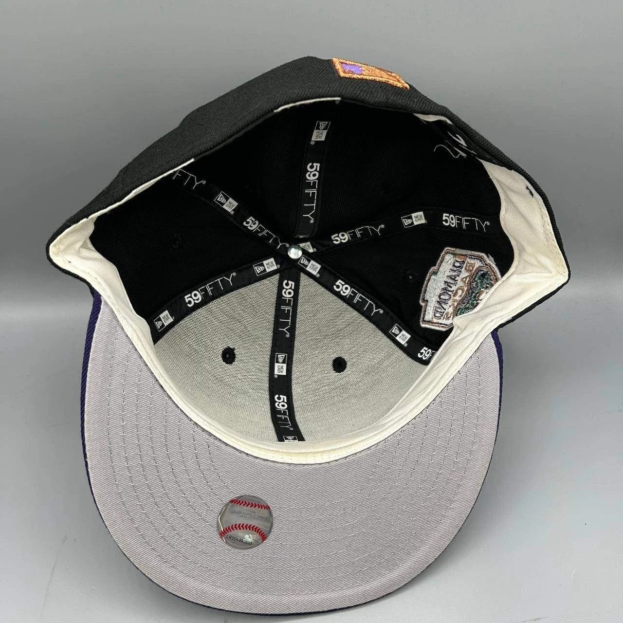 New Era Arizona Diamondbacks Men 7 7/8 Black Purple MLB Fitted Wool Size ONE SIZE - 2 Thumbnail