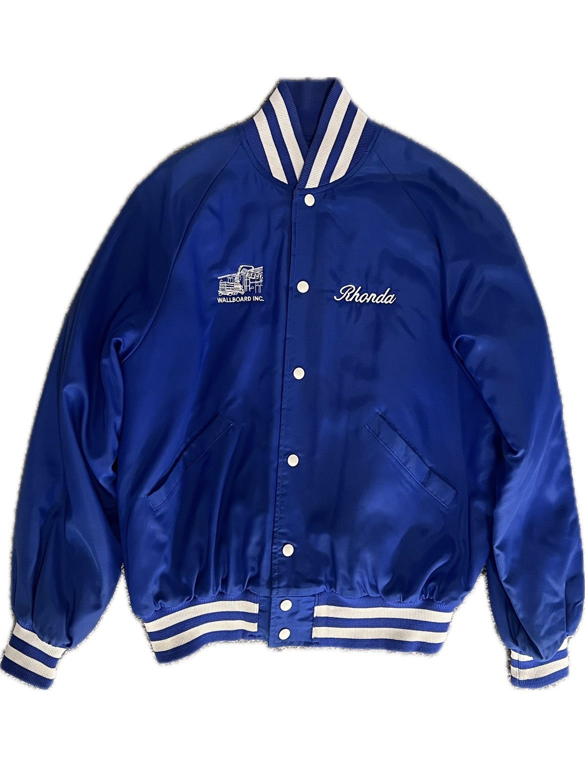 image of Vintage Butwin Varsity Jacket in Blue, Men's (Size Large)