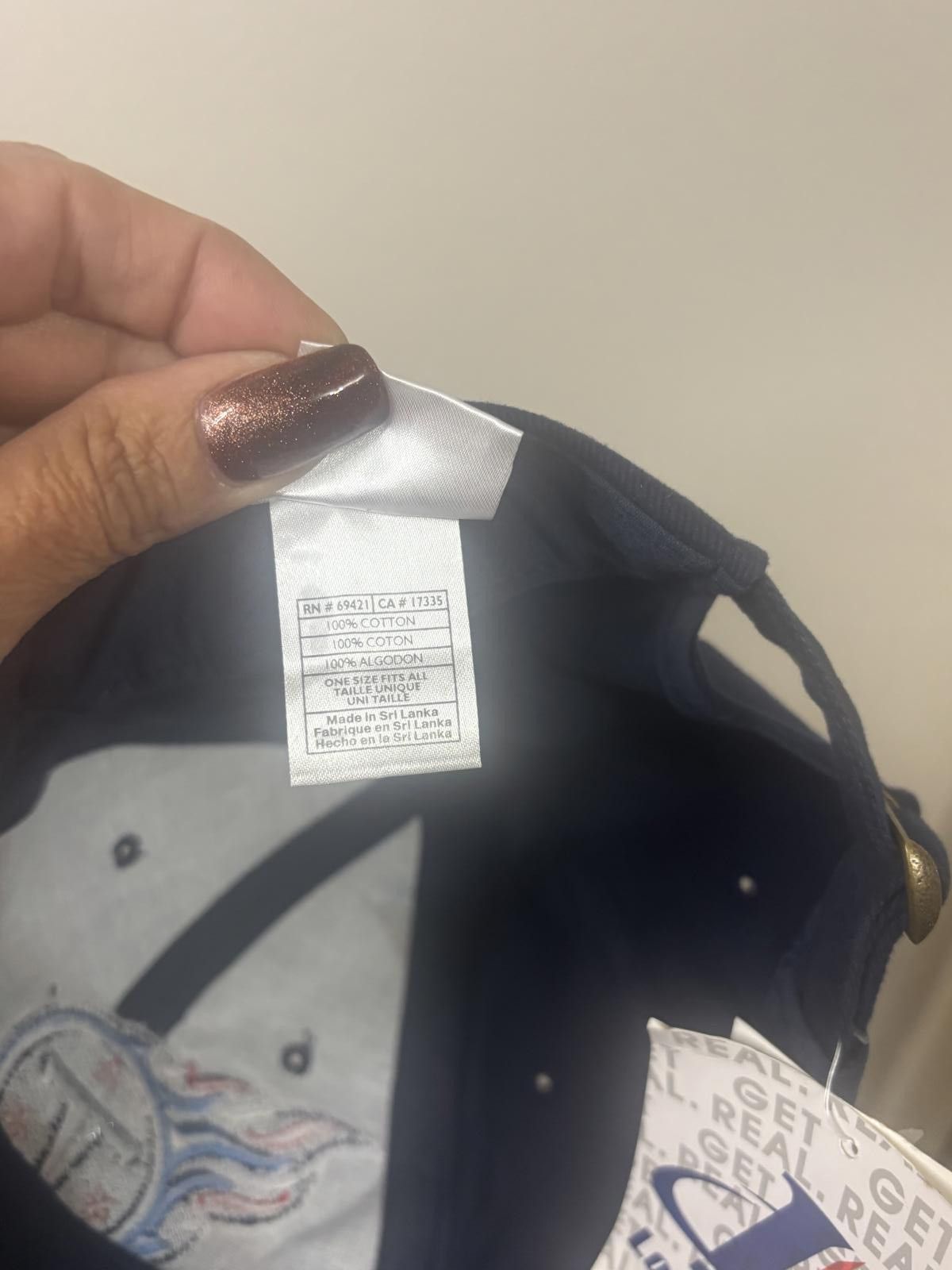 Logo Athletic Tennessee Titans Adjustable Hat - Navy Blue with Logo Size ONE SIZE - 4 Thumbnail