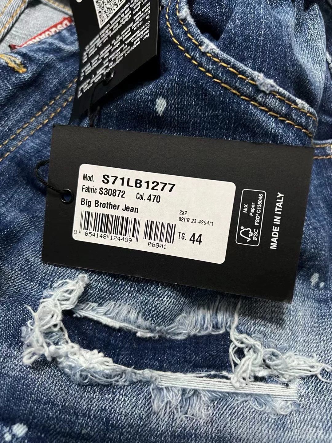 Dsquared2 DSQUARED2 2023 Blue Patched BIG BROTHER 9 Jean 44 Size US 28 / EU 44 - 9 Thumbnail