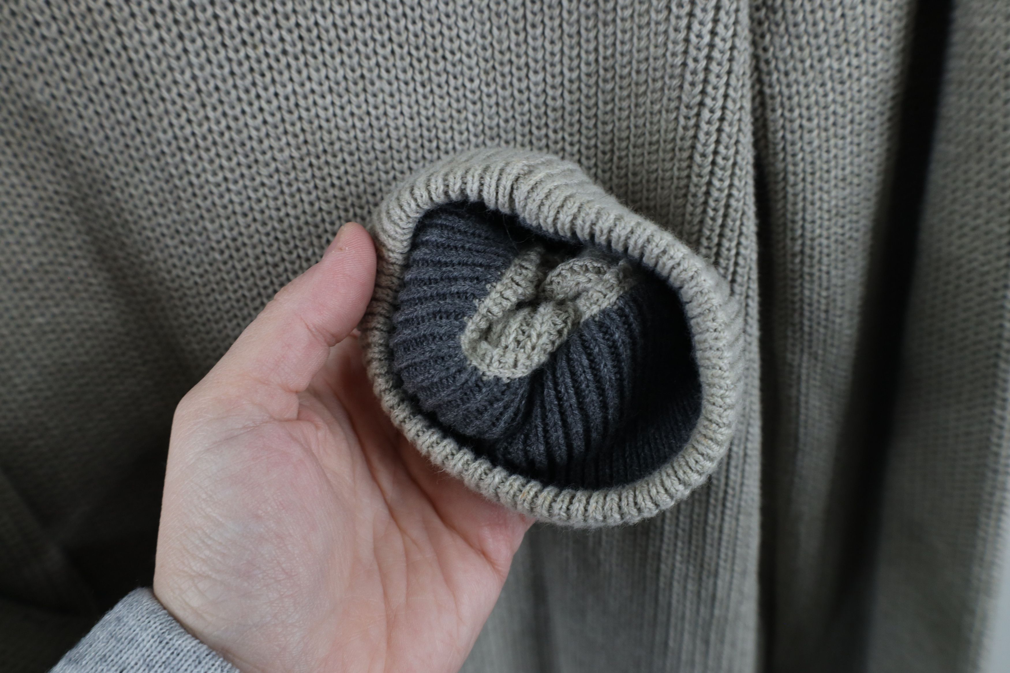Eddie Bauer × Vintage Vintage Eddie Bauer Ribbed Knit Henley Sweater Beige Cotton Size US XL / EU 56 / 4 - 11 Thumbnail