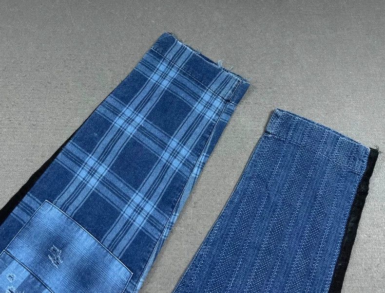 Greg Lauren greg lauren Destruction of patchwork casual pants plaid pat Size US 30 / EU 46 - 5 Thumbnail