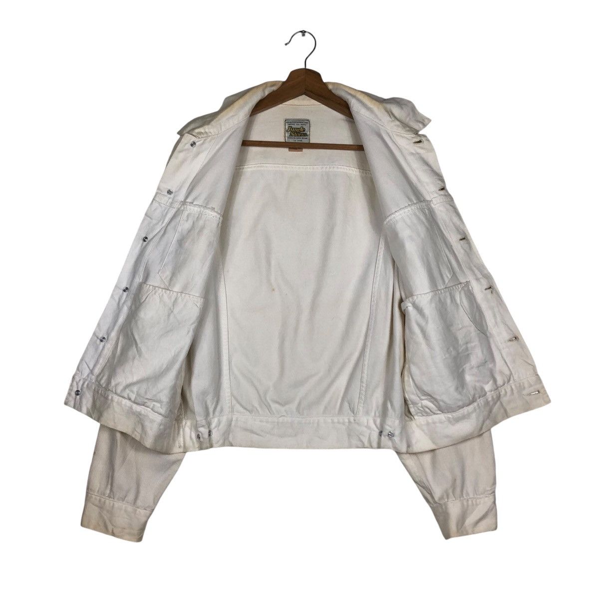 Japanese Brand 📌Vintage Denim Cropped Biker Jacket Jungle Storm Size US M / EU 48-50 / 2 - 14 Thumbnail