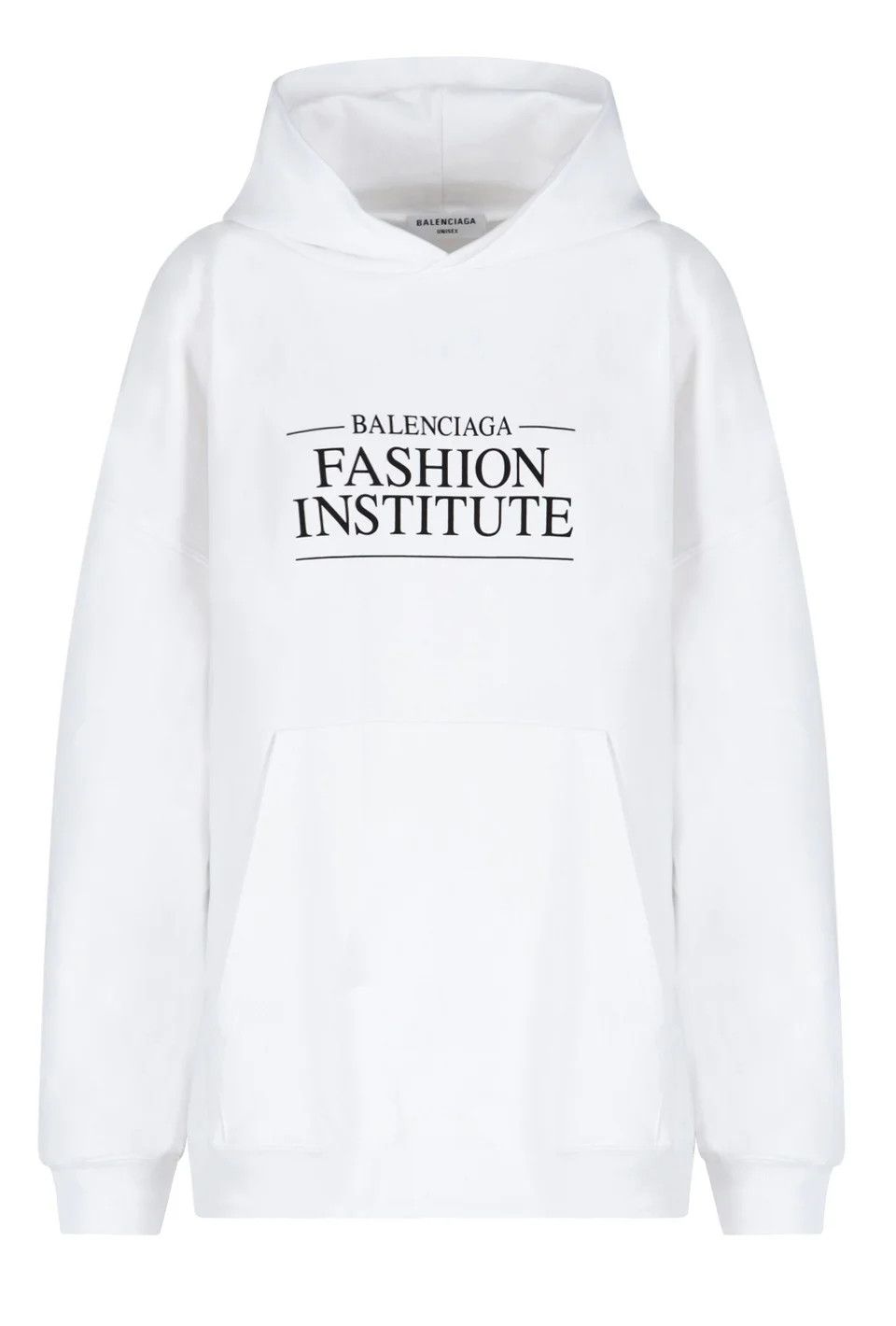 image of Balenciaga Fashion Institute Hoodie In White, Men's (Size XS)