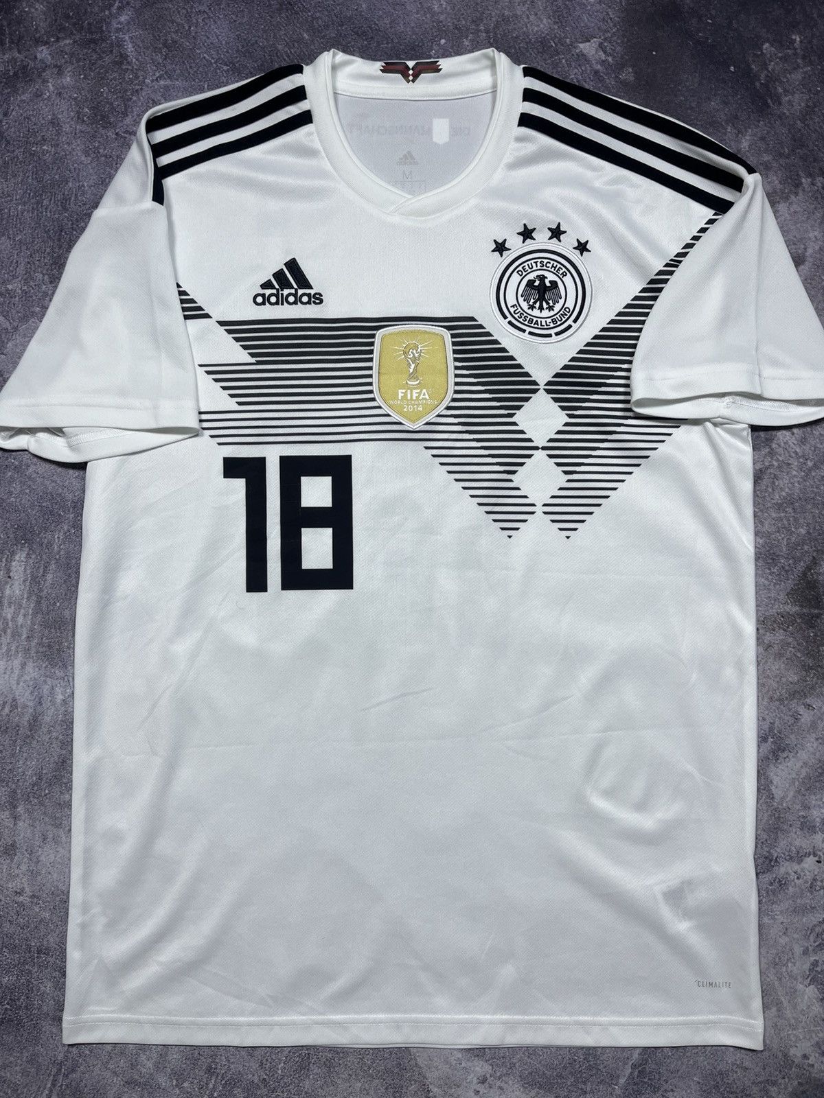Adidas Adidas Germay Football Jersey #18 Kimmich Home 2018 Size US M / EU 48-50 / 2 - 2 Thumbnail