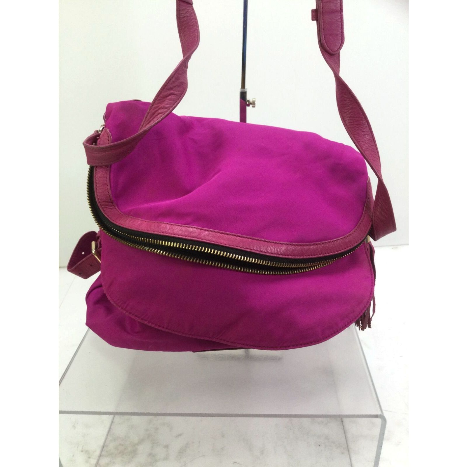 Juicy Couture Juicy Couture Dark Magenta Nylon Zip Magnet Flaps 2 Compartment Messenger Bag Grailed