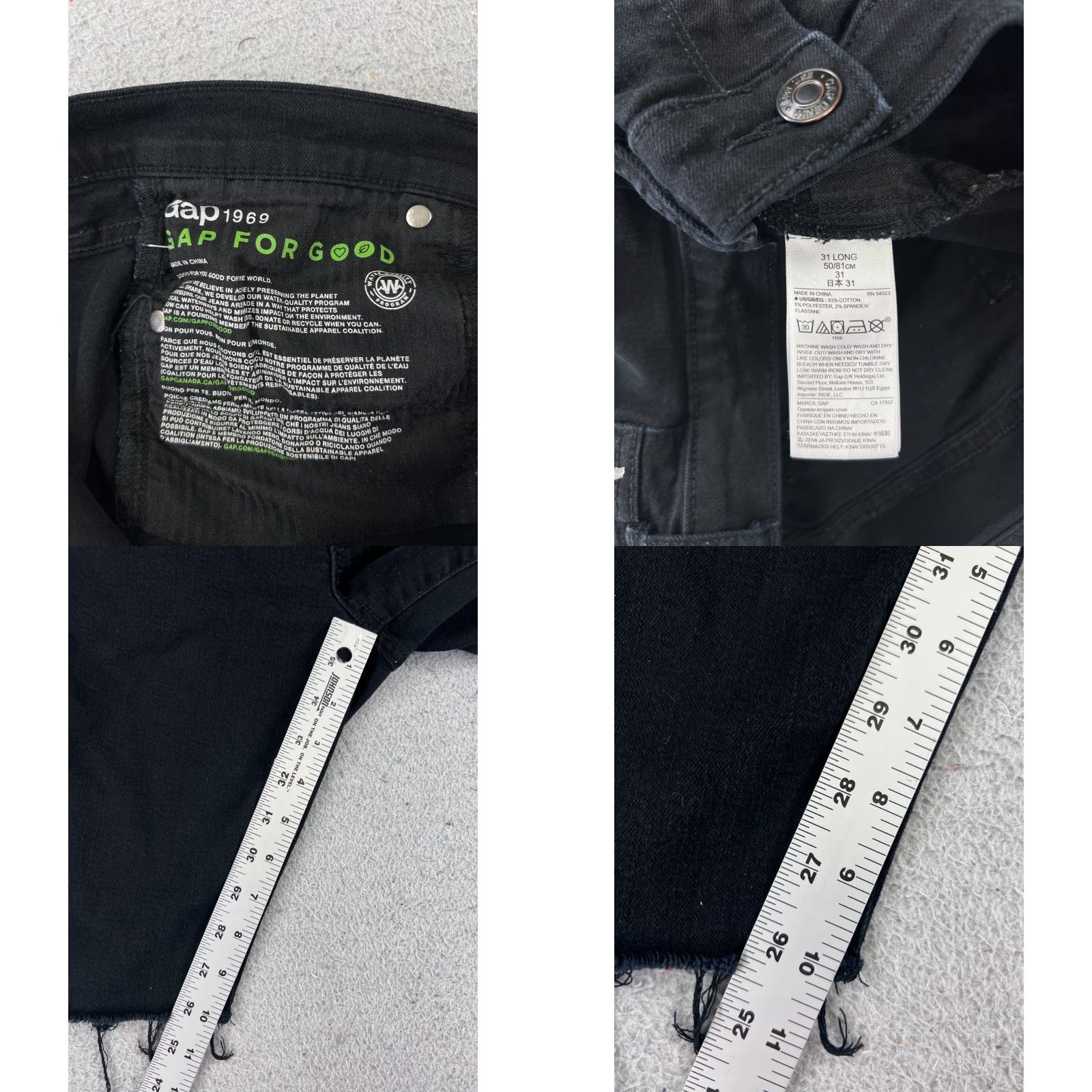 Gap Gap Shorts Womens 31 Black Denim Cutoff Cotton Blend Raw Hem Mid Rise 30x10 Shorts Womens 31 Black Denim Cut-Off Mid Rise Raw Hem Vintage No Size 24" / US 00 / IT 34 - 8 Thumbnail