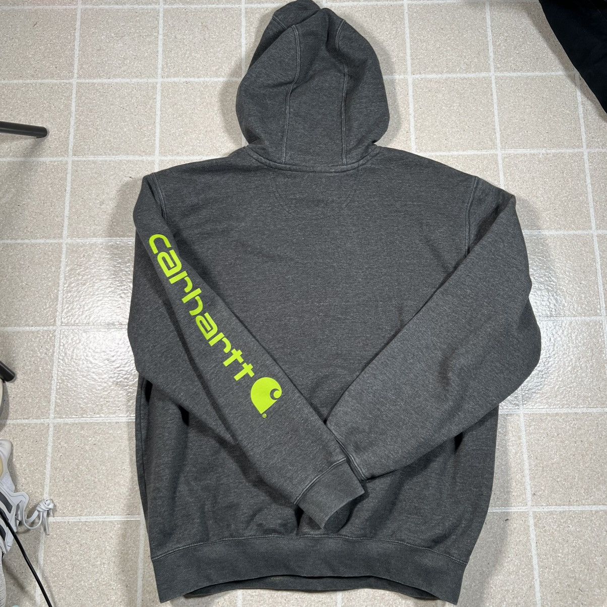 Carhartt Carbon Heather Carhartt Loose Fit Logo Sleeve Graphic Hoodie Size US L / EU 52-54 / 3 - 3 Thumbnail